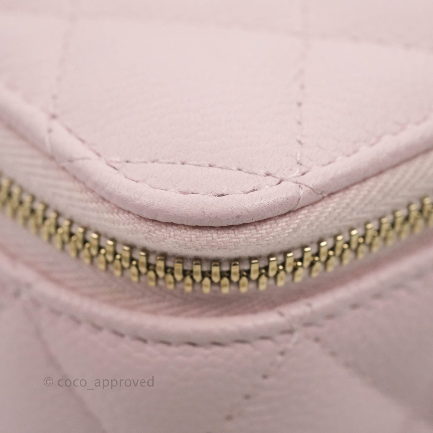 Chanel Vanity with Chain Light Pink Caviar Gold Hardware