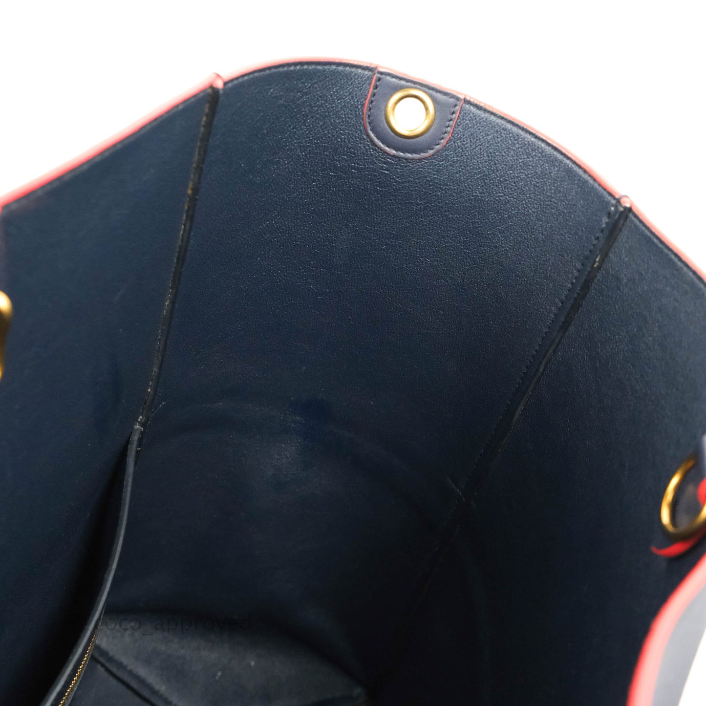 Celine Sangle Bucket Bag Navy Calfskin