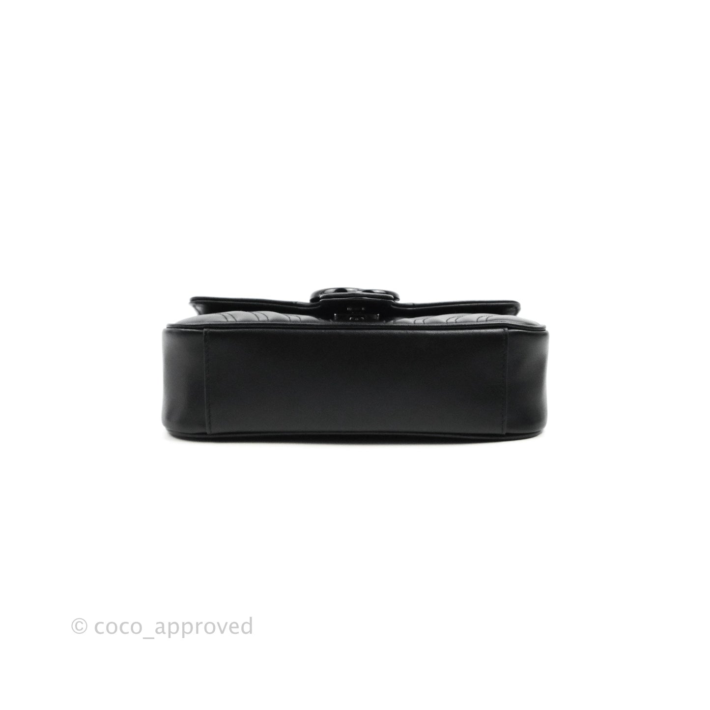 Gucci Chevron GG Marmont Matelassé Mini Bag So Black Black Hardware