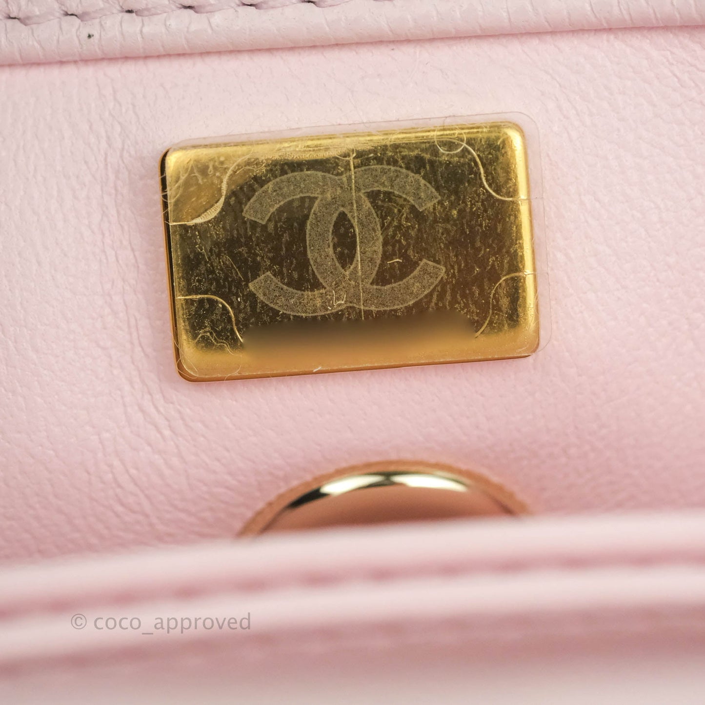 Chanel Small Coco Handle Light Pink Caviar Gold Hardware