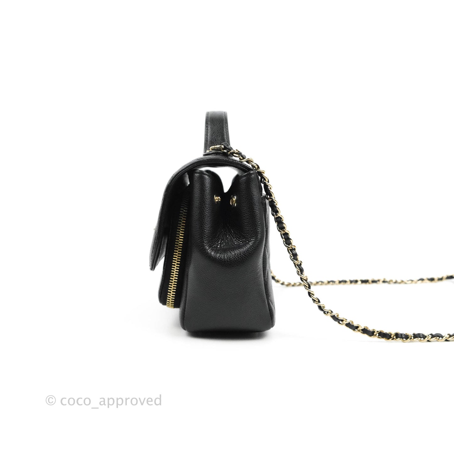 Chanel Quilted Small Business Affinity Flap Black Caviar Gold Hardware
