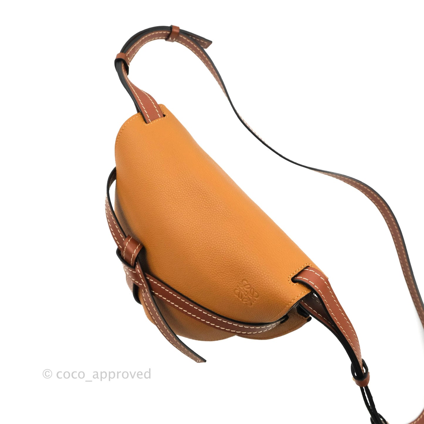 Loewe Small Gate Bag Light Caramel/Pecan Grained Calfskin