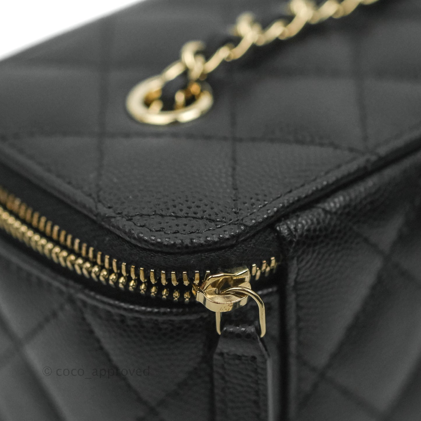 Chanel Classic Vanity Rectangular Black Caviar Gold Hardware