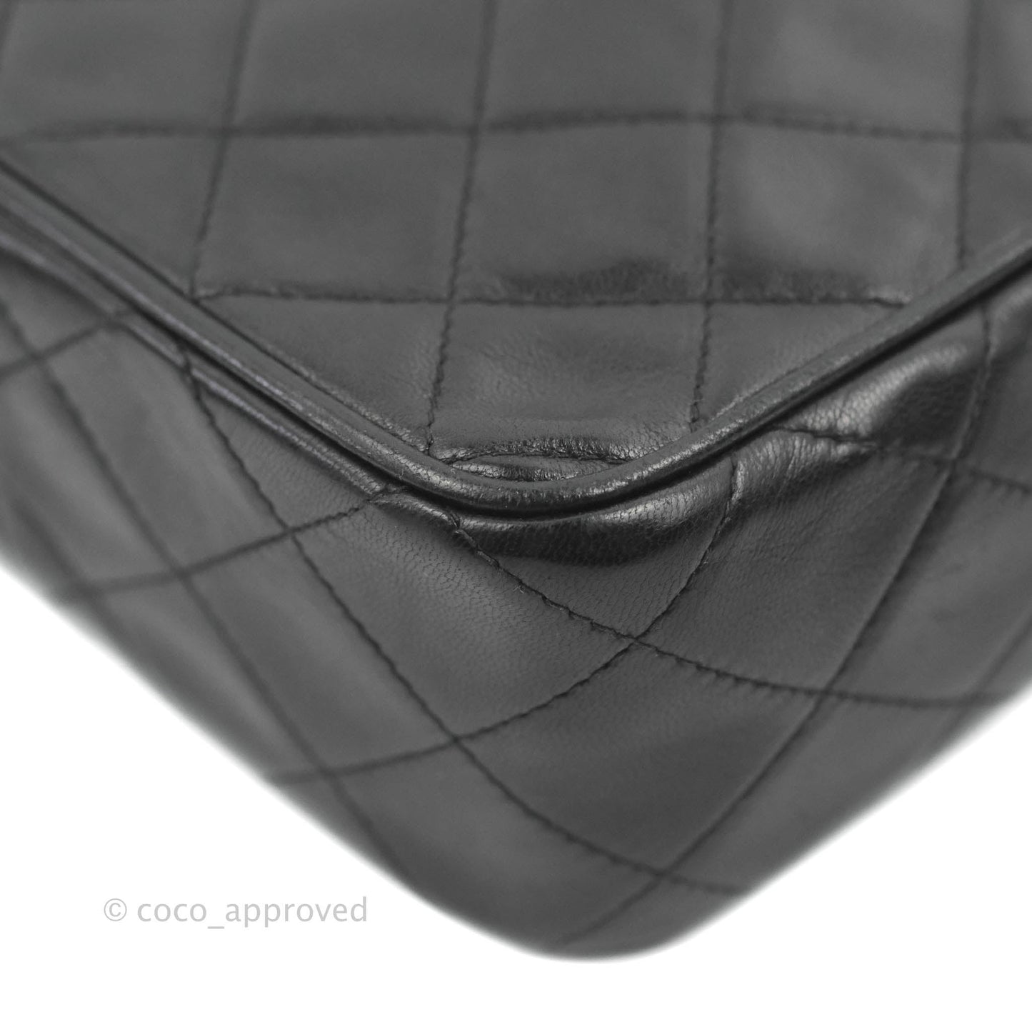 Chanel Vintage Small Camera Bag Black Lambskin Gold Hardware