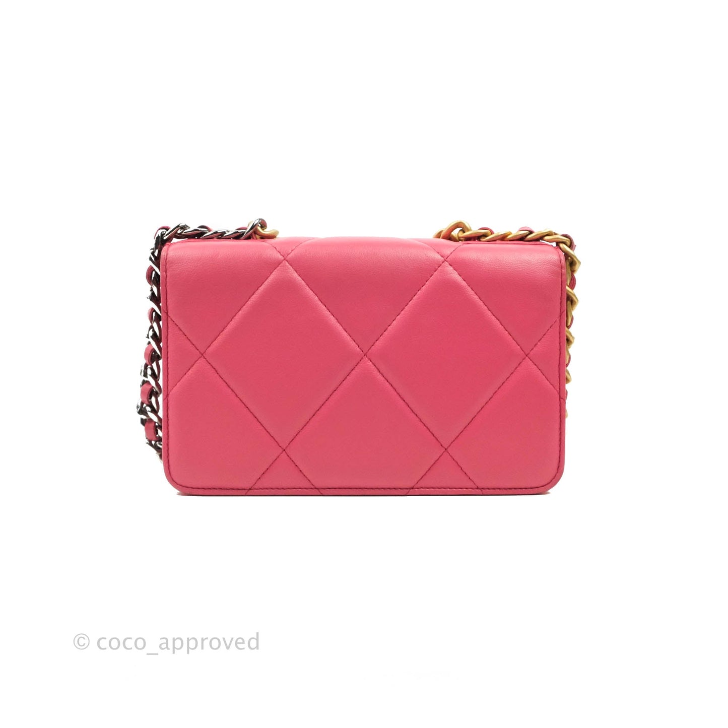 Chanel 19 Wallet on Chain WOC Pink Mixed Hardware