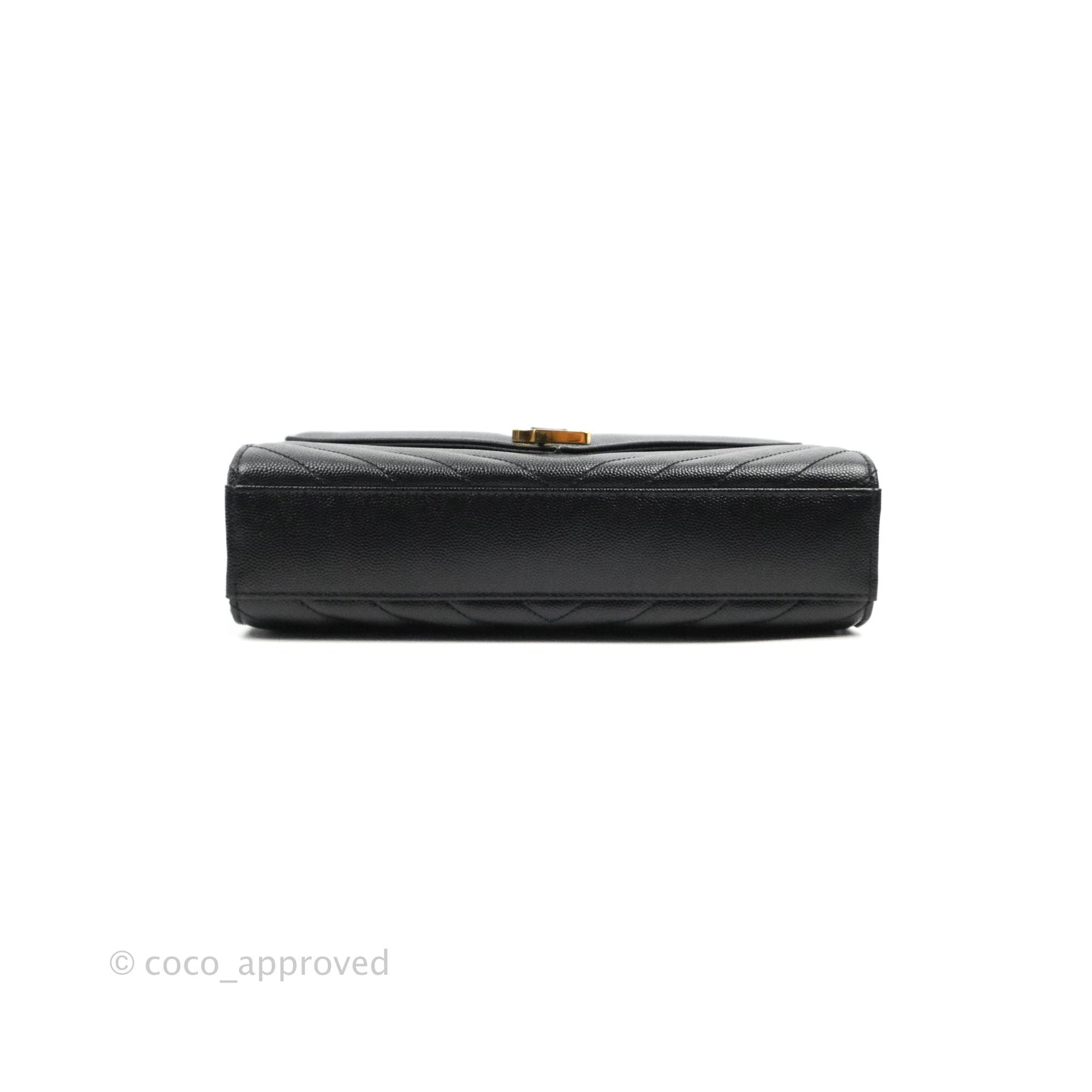 Saint Laurent Envelope Medium Black Caviar Gold Hardware