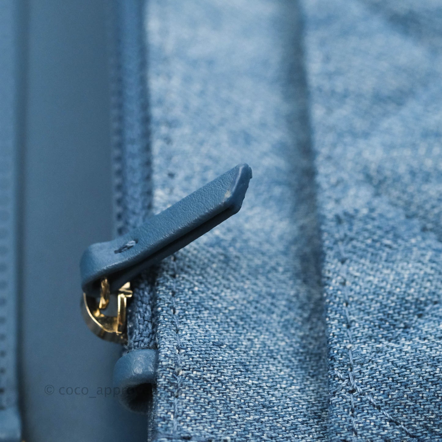 Chanel Quilted Pearl Crush Wallet on Chain WOC Denim Aged Gold Hardware