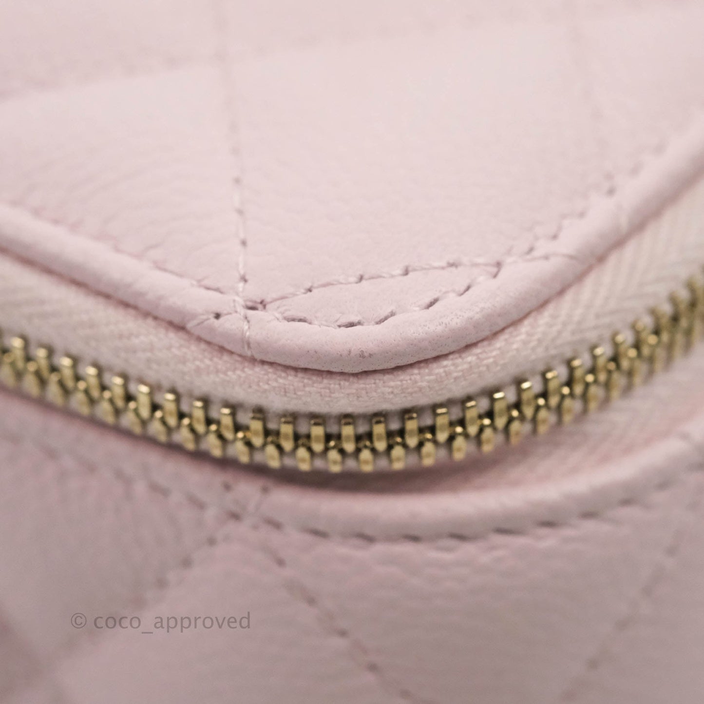 Chanel Vanity with Chain Light Pink Caviar Gold Hardware