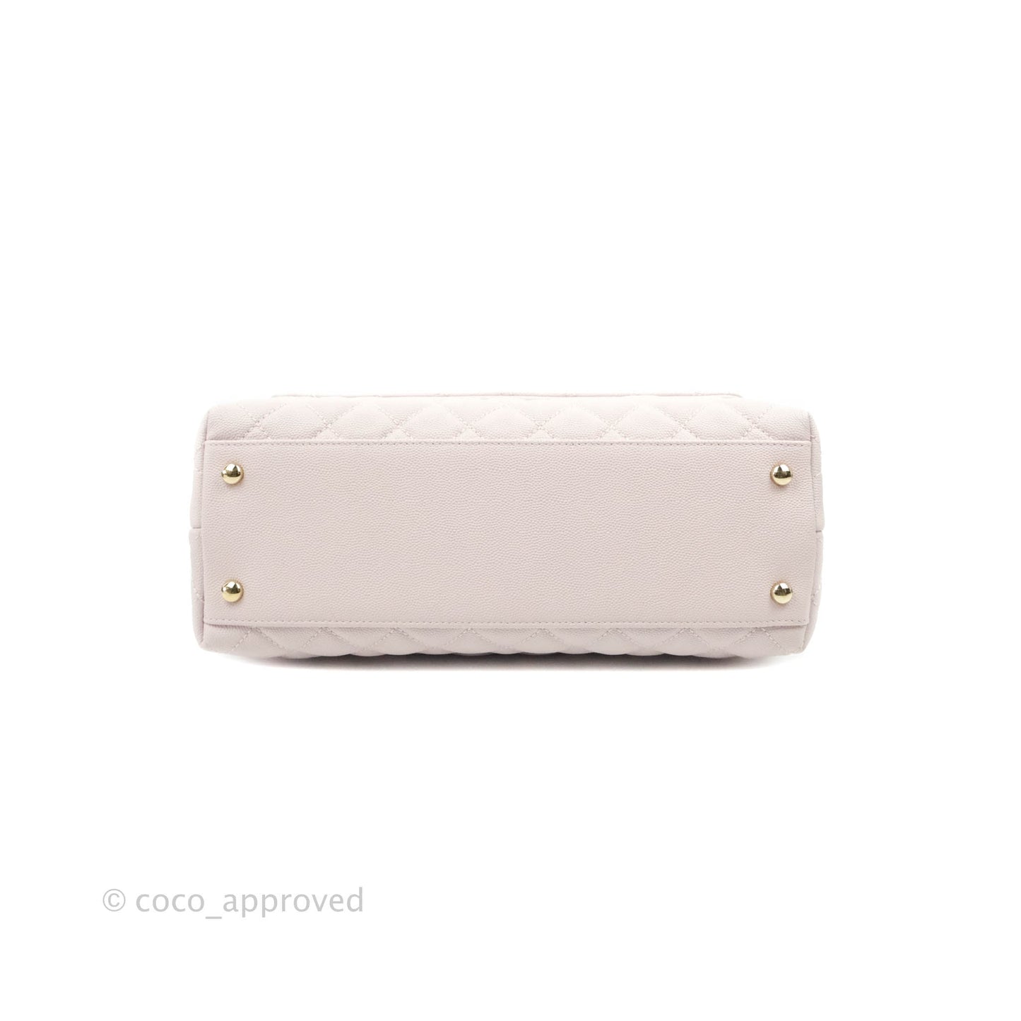 Chanel Medium Coco Handle Quilted Light Lilac Pink Caviar Gold Hardware