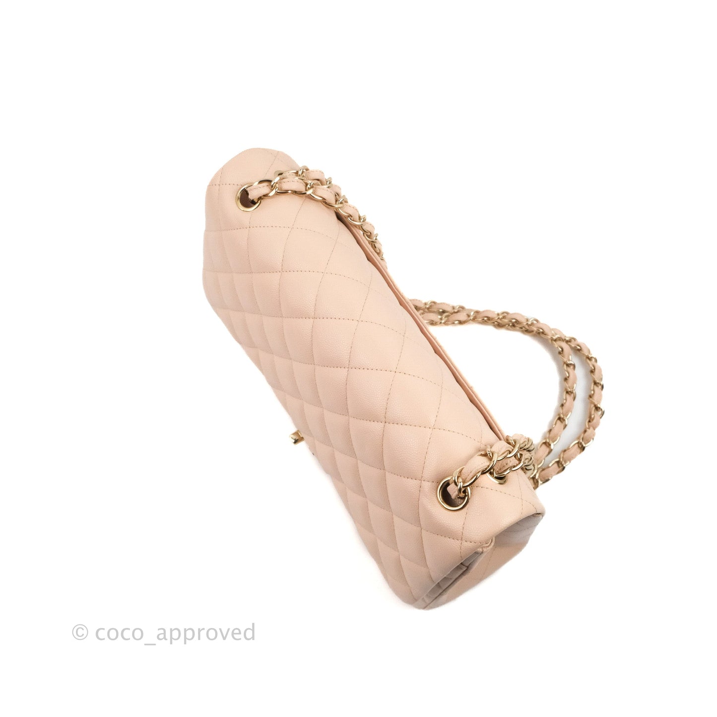 Chanel Jumbo Double Flap Rose Clair Pink Caviar Gold Hardware⁣⁣