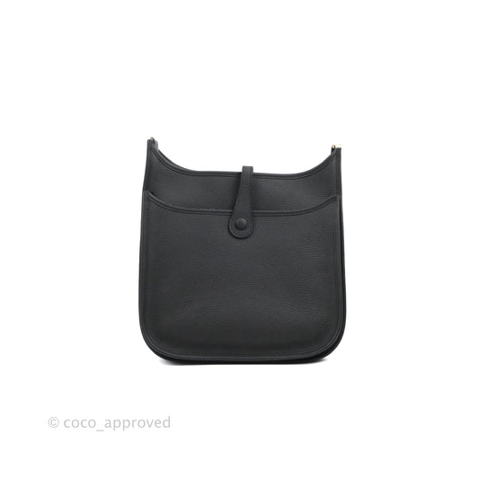 Hermes Evelyne III 29 Black Clemence Gold Hardware