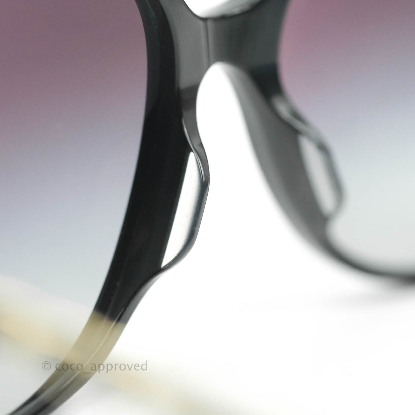 Chanel Square Chainlink Gradient Grey Lenses Sunglasses