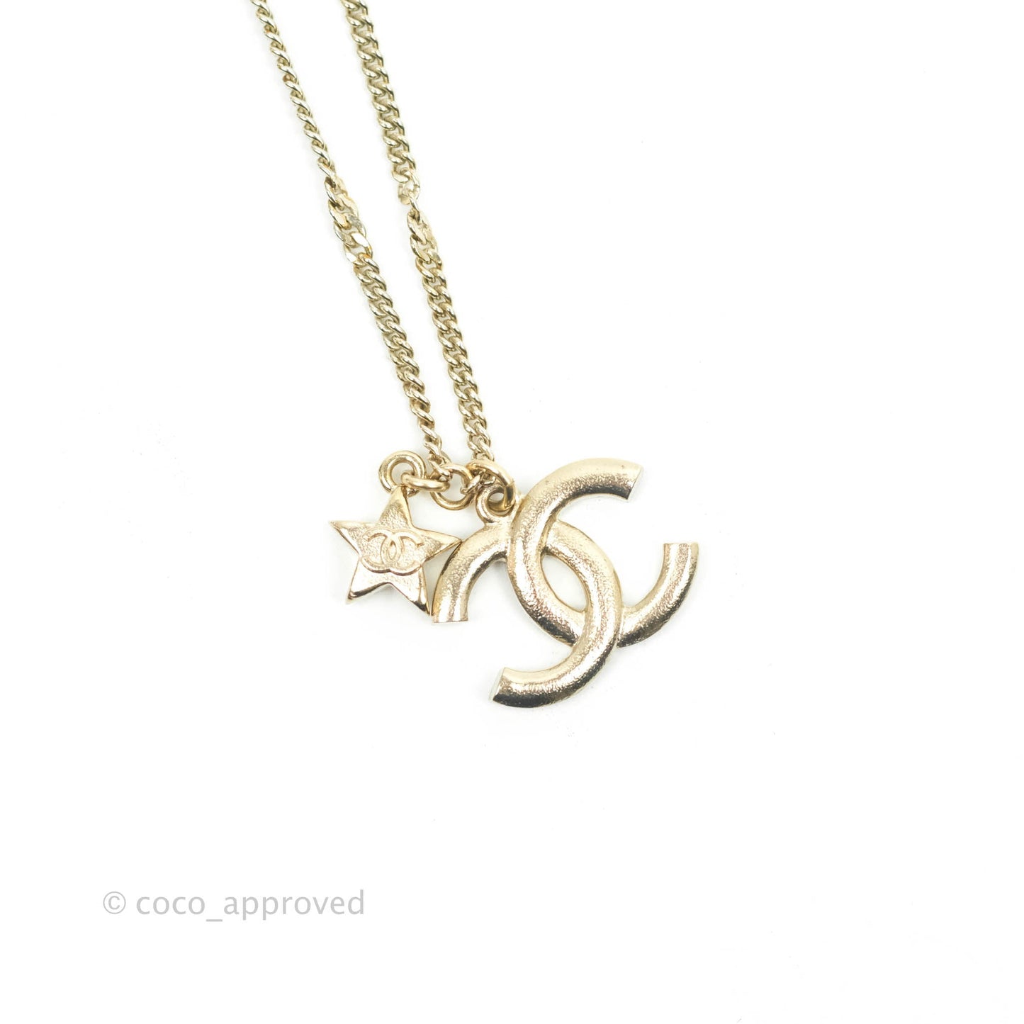 Chanel Champagne Crystal CC & Star Bracelet Gold Hardware 21S