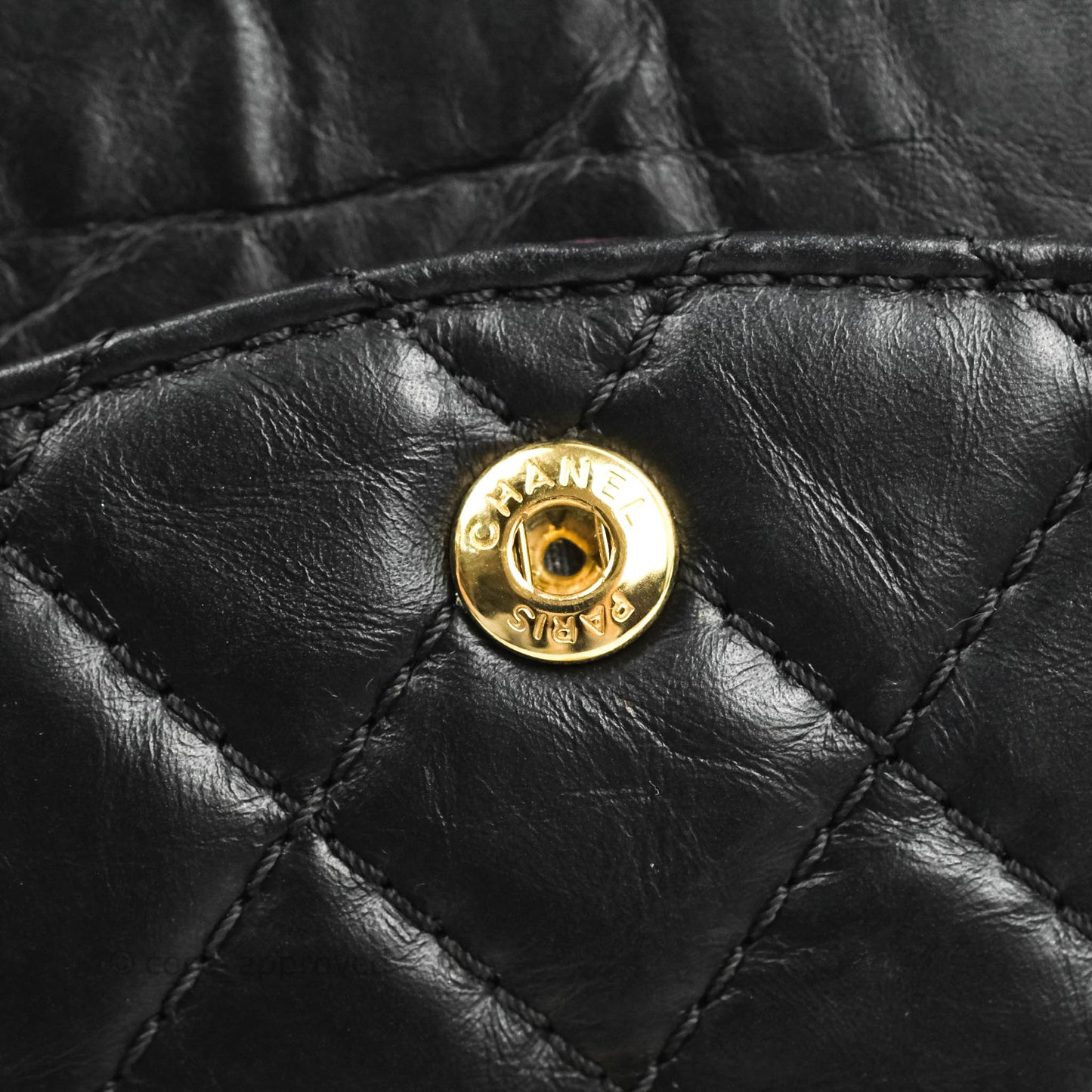 Chanel Reissue 225 Quilted Flap Black Aged Calfskin Aged Gold Hardware
