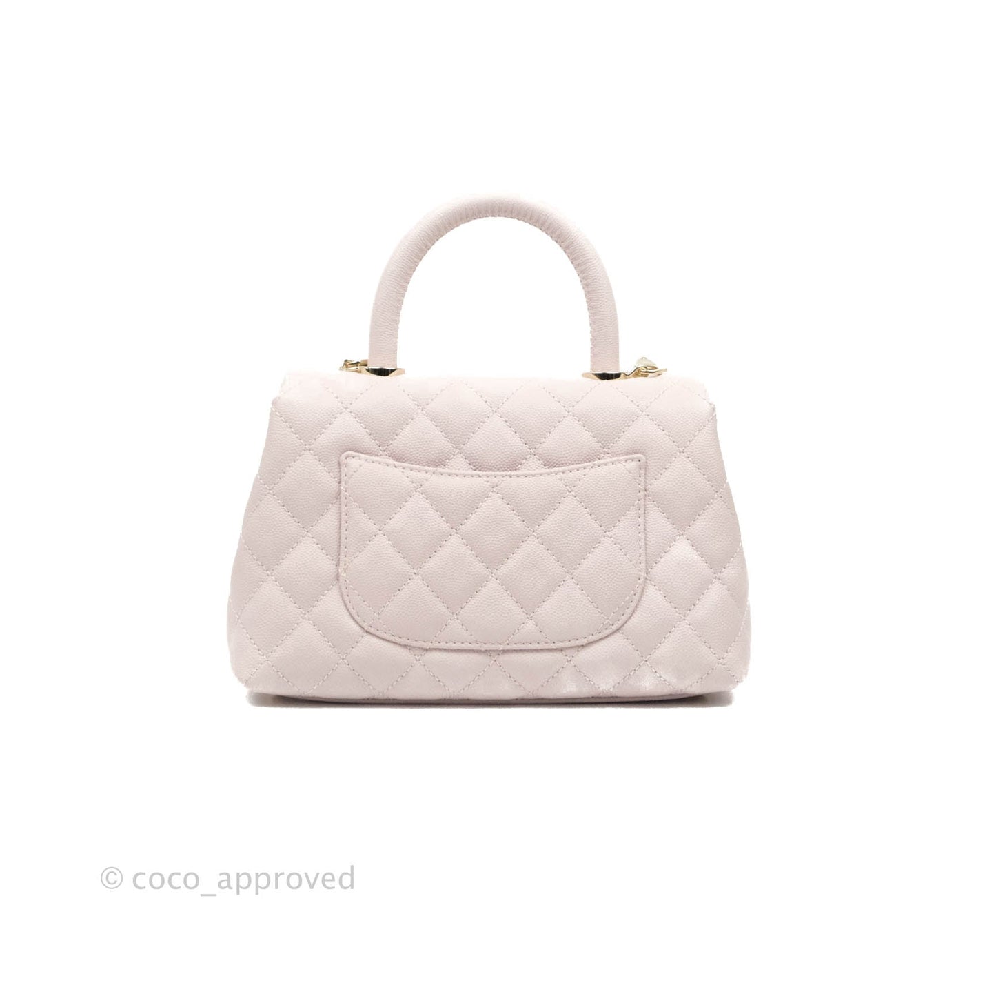 Chanel Small Coco Handle Light Lilac Pink Caviar Gold Hardware 20A