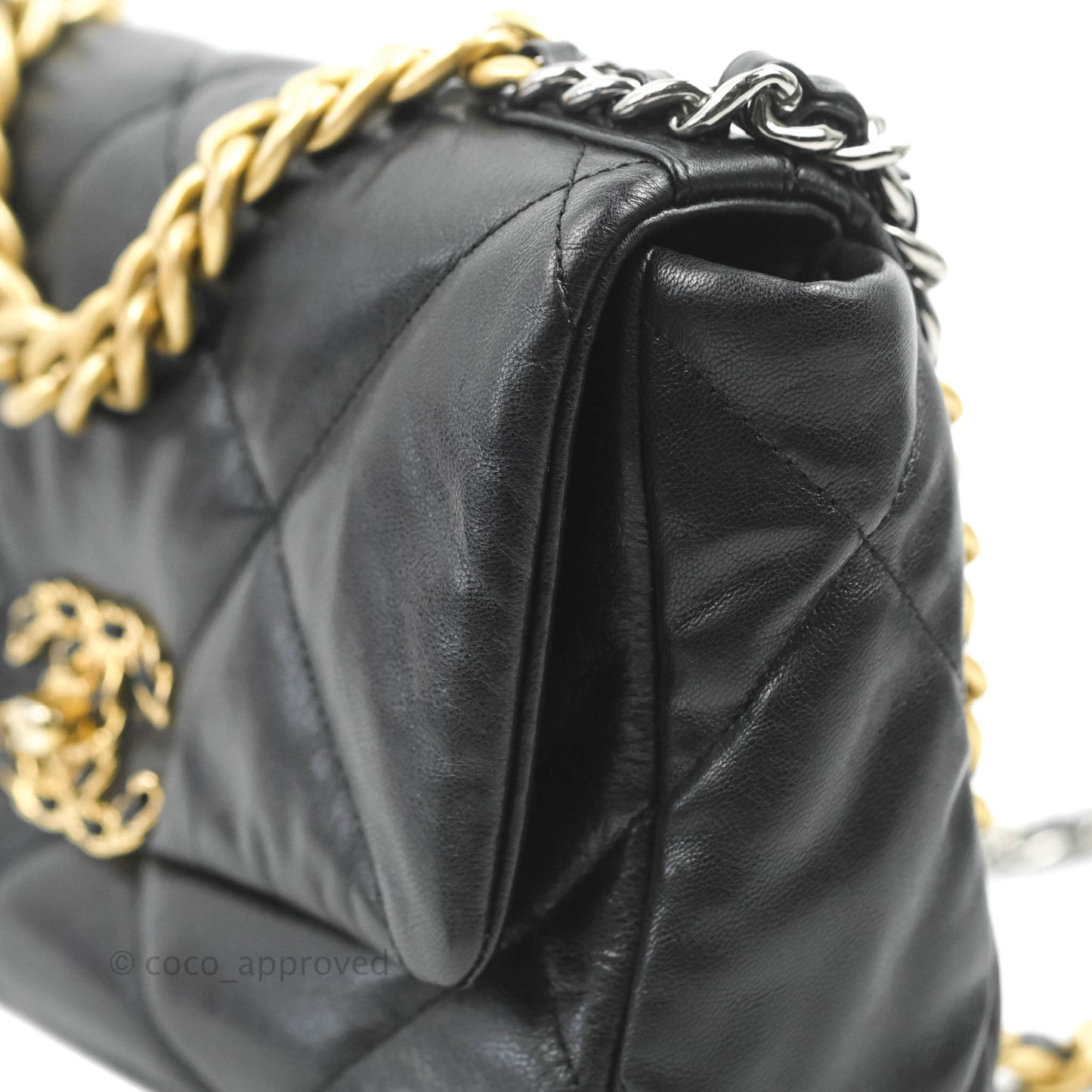 Chanel 19 Small Black Goatskin Mixed Hardware