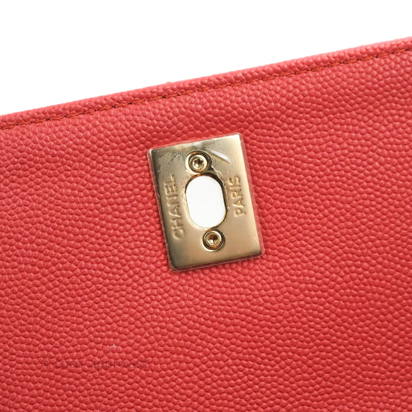 Chanel Quilted Small Business Affinity Flap Red Caviar Gold Hardware