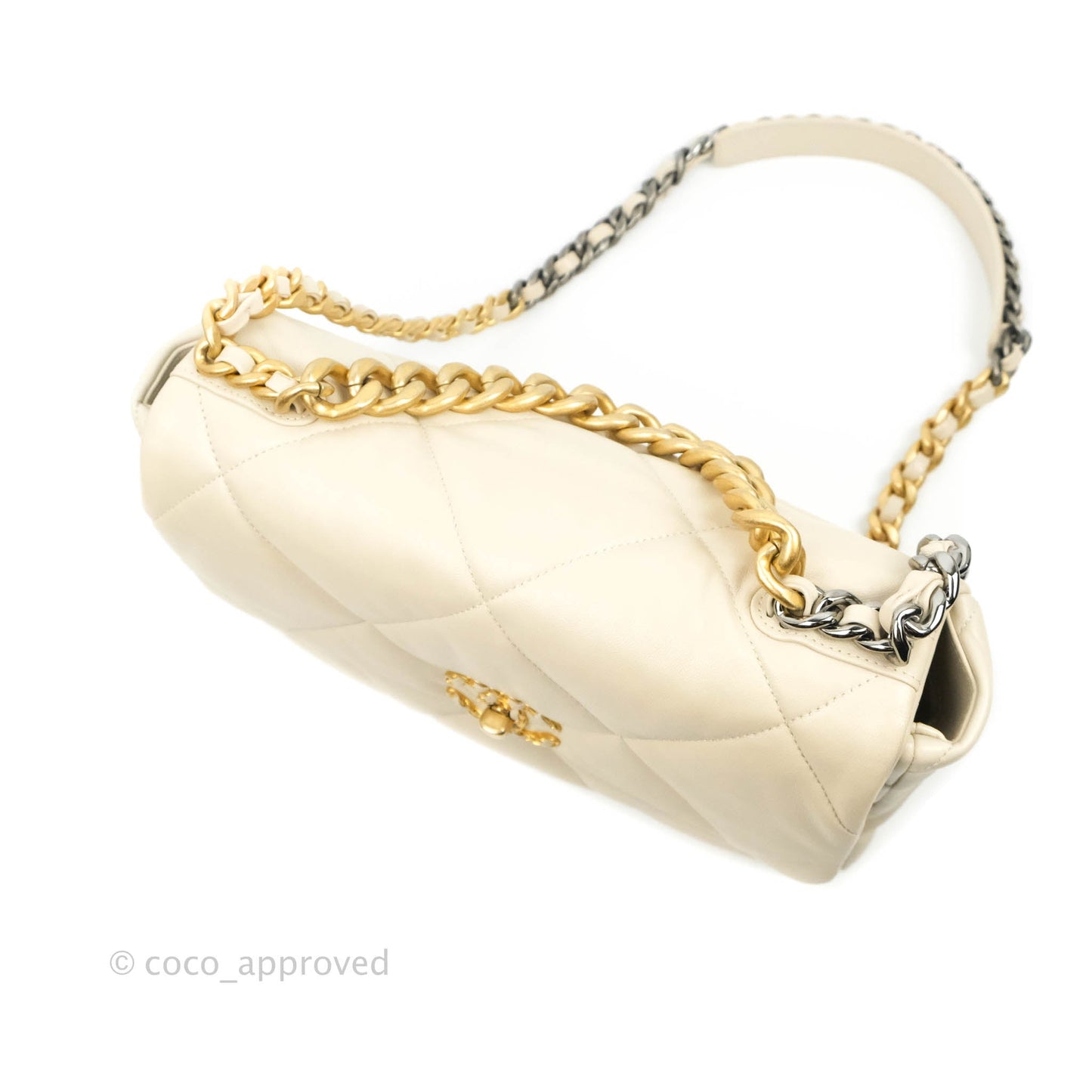 Chanel 19 Medium Beige Mixed Hardware