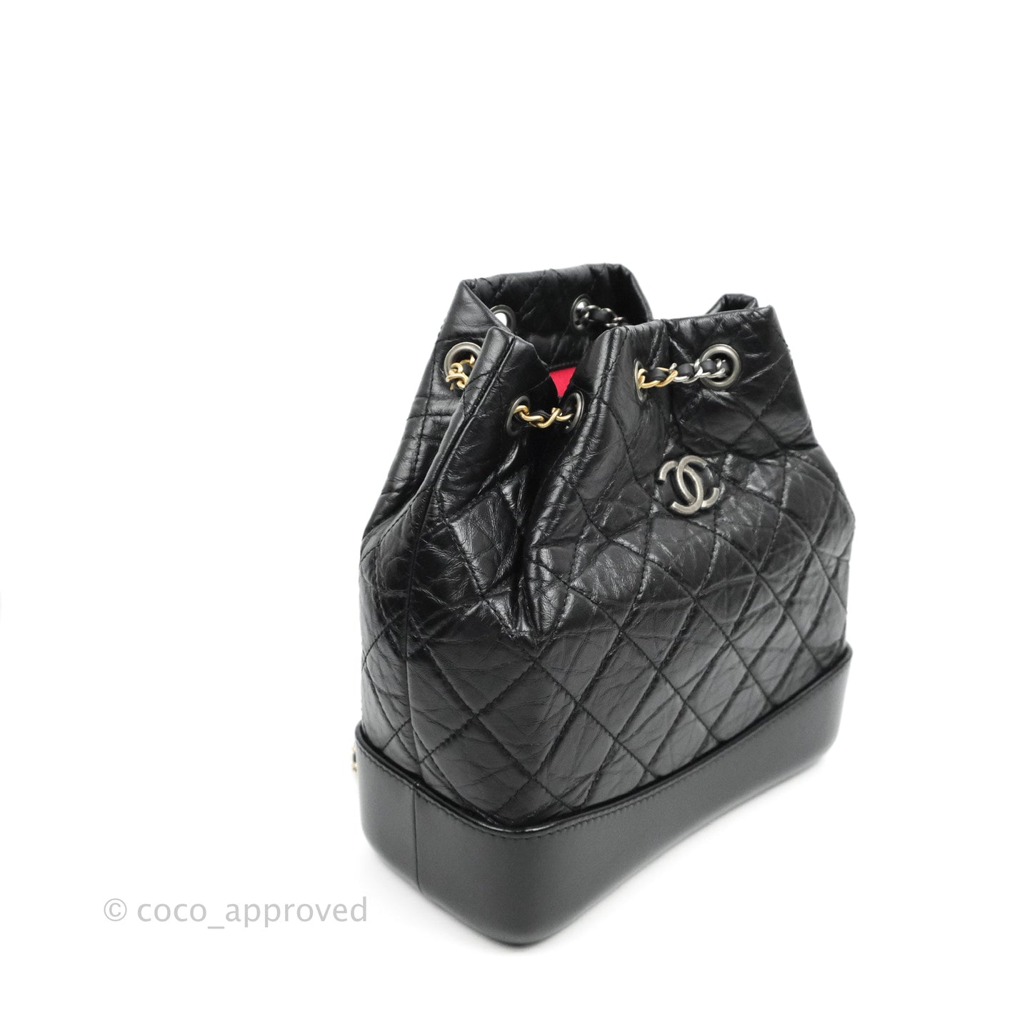Chanel Small Gabrielle Backpack Black Aged Calfskin