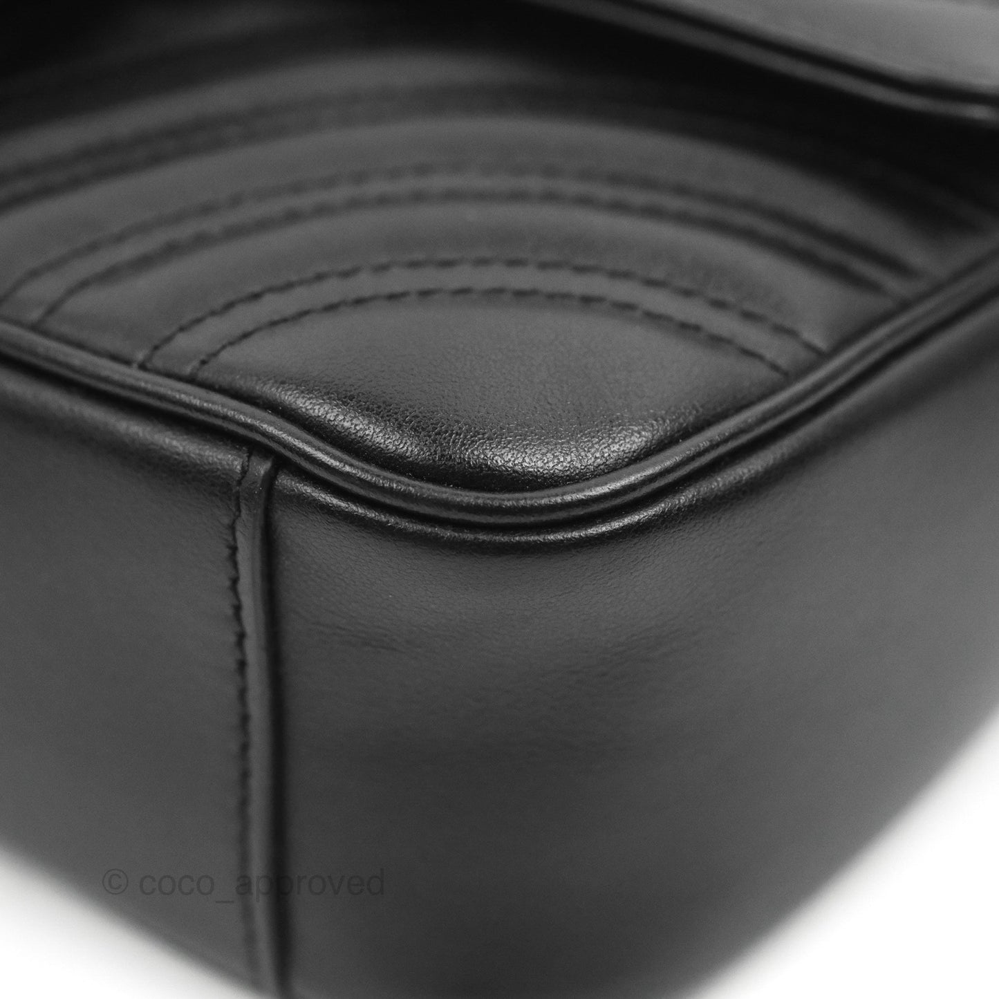 Gucci Mini Chevron GG Marmont Matelassé Bag So Black Calfskin