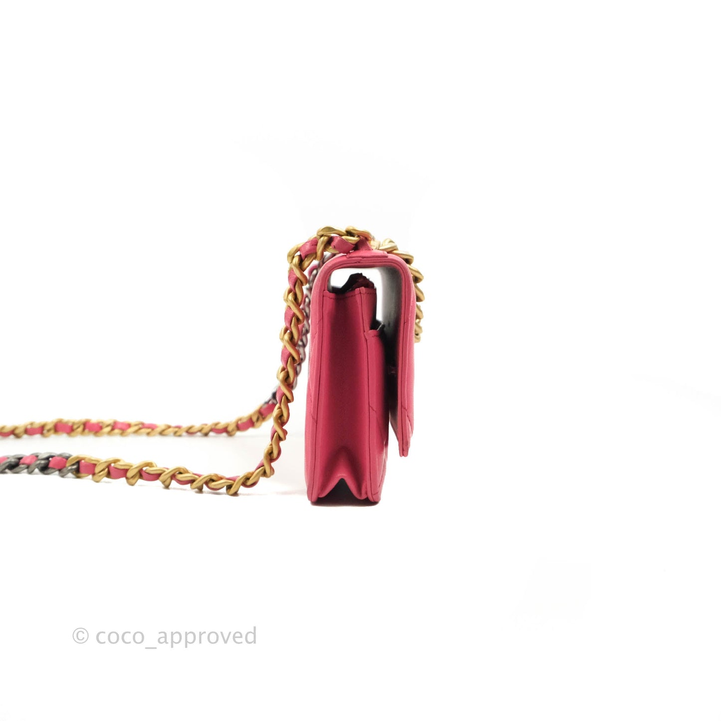Chanel 19 Wallet on Chain WOC Pink Mixed Hardware