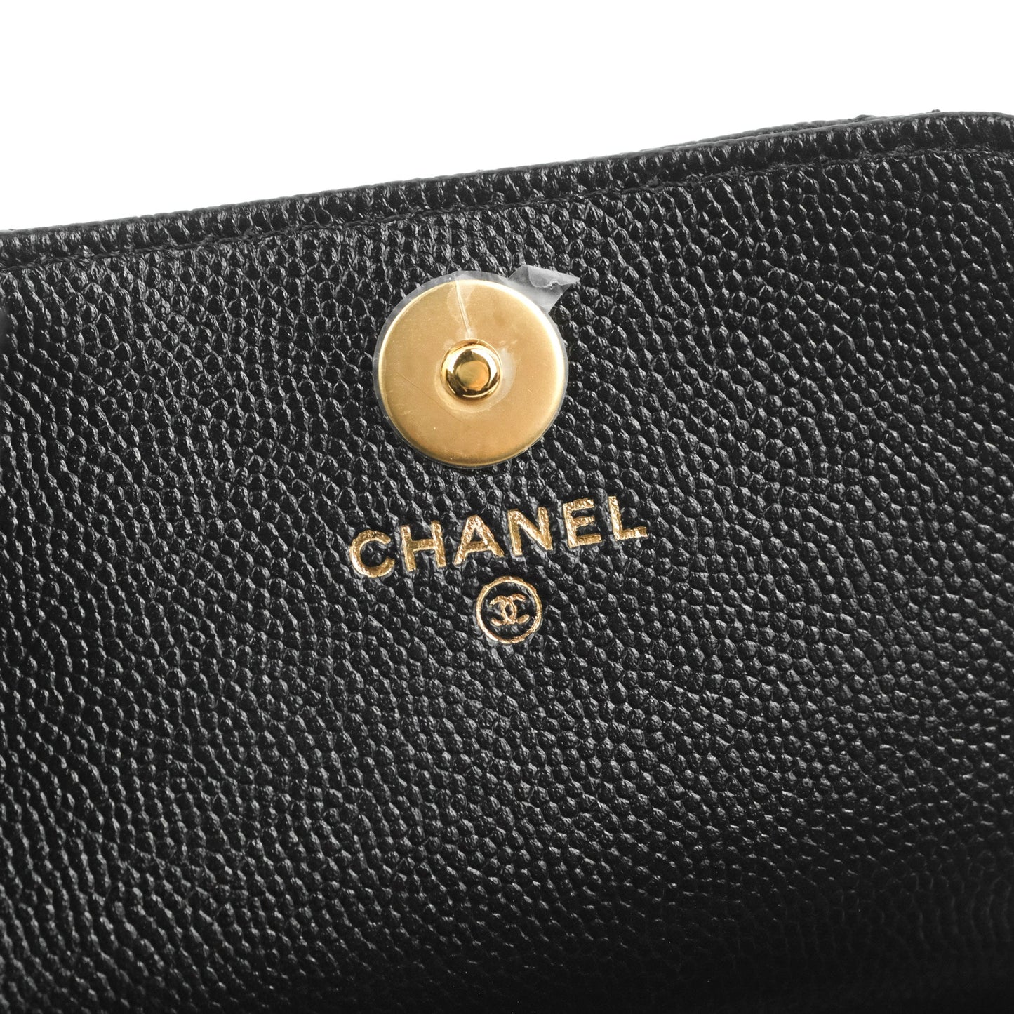 Chanel Quilted Clutch With Chain Black Caviar Gold Hardware