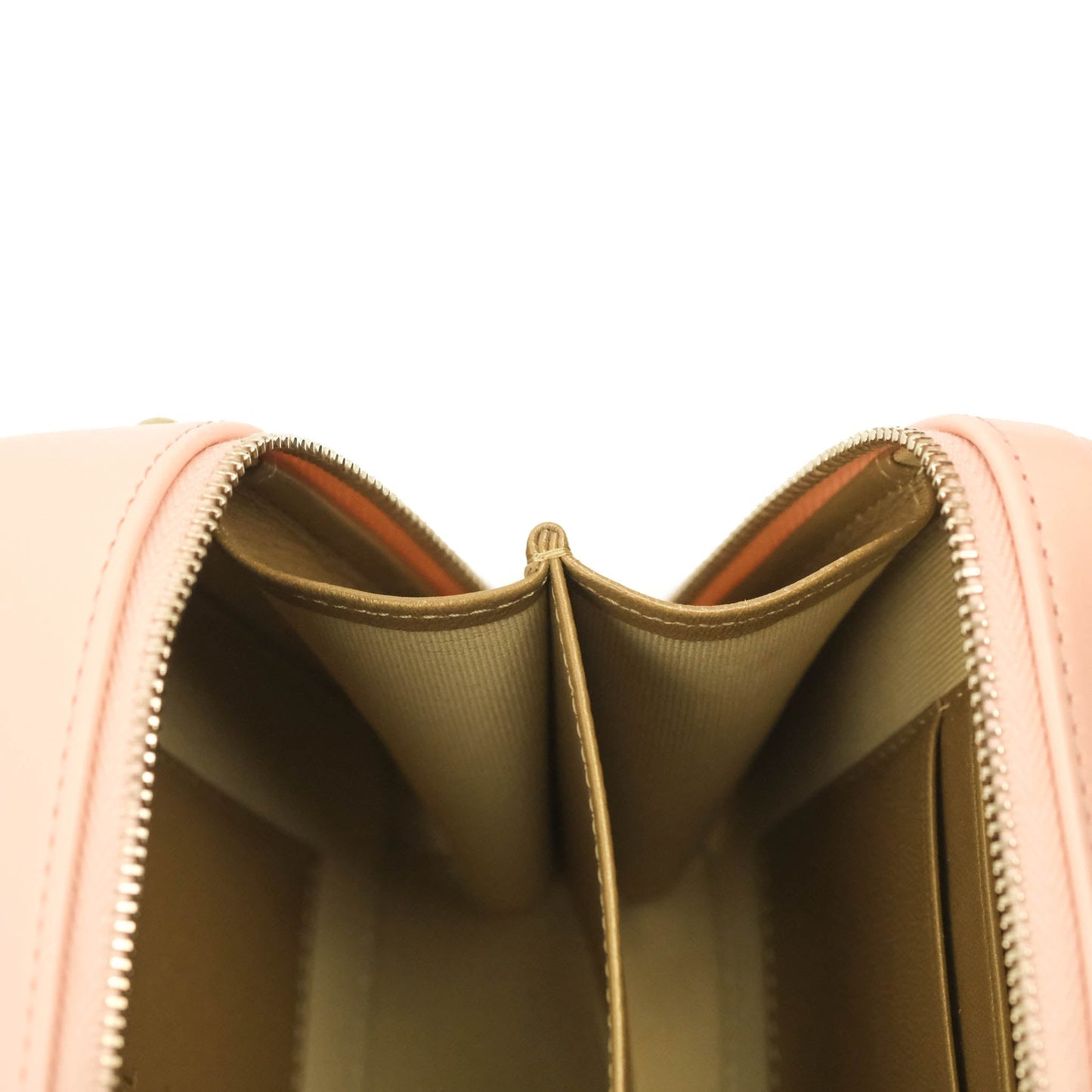 Chanel Mini Pearl Crush Quilted Camera Case Beige Pink Lambskin Aged Gold Hardware