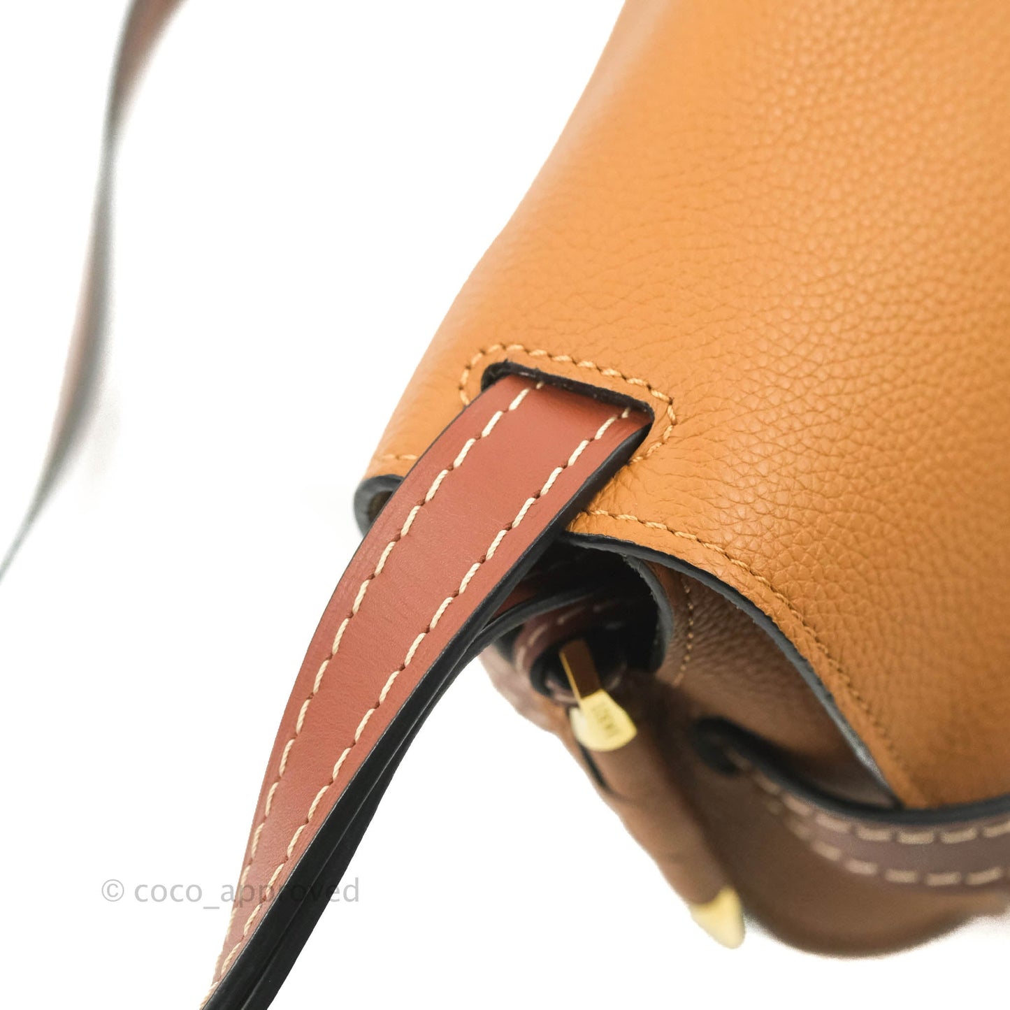 Loewe Small Gate Bag Light Caramel/Pecan Grained Calfskin