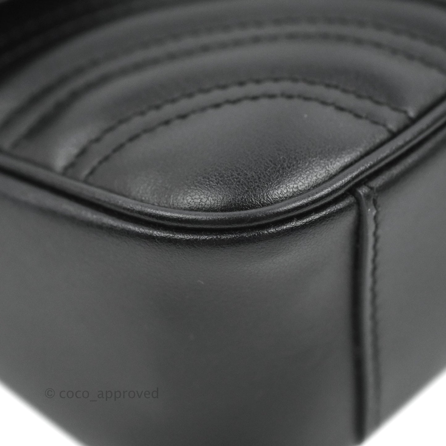 Gucci Chevron GG Marmont Matelassé Mini Bag So Black Black Hardware