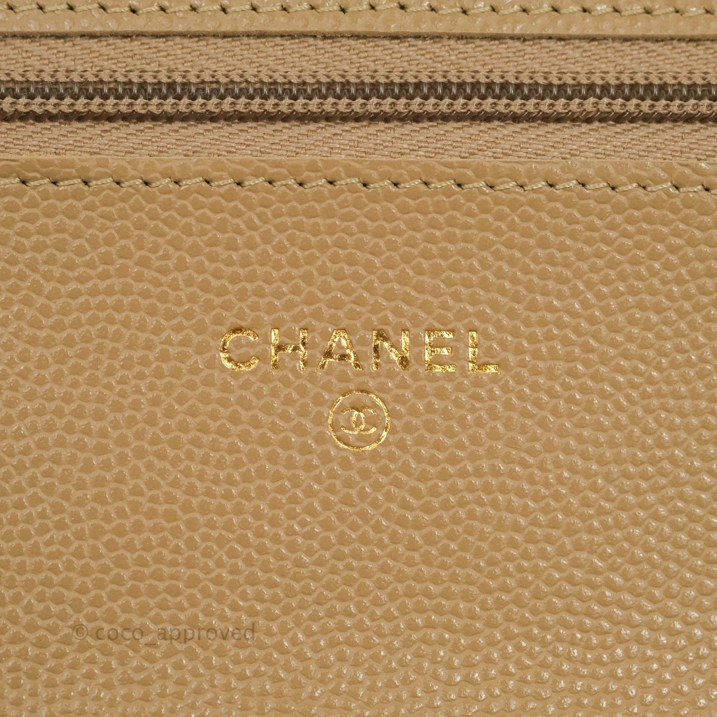 Chanel Quilted Classic WOC Dark Beige Caviar Gold Hardware