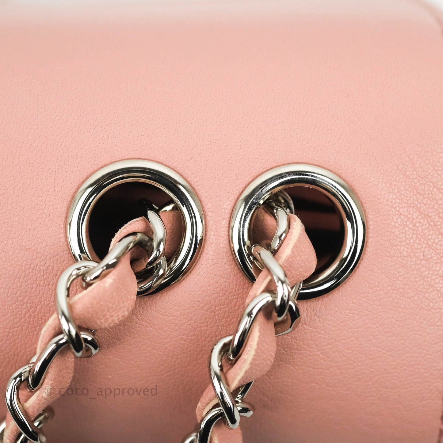 Chanel Small CC Box Flap Bag Pink Calfskin Silver Hardware