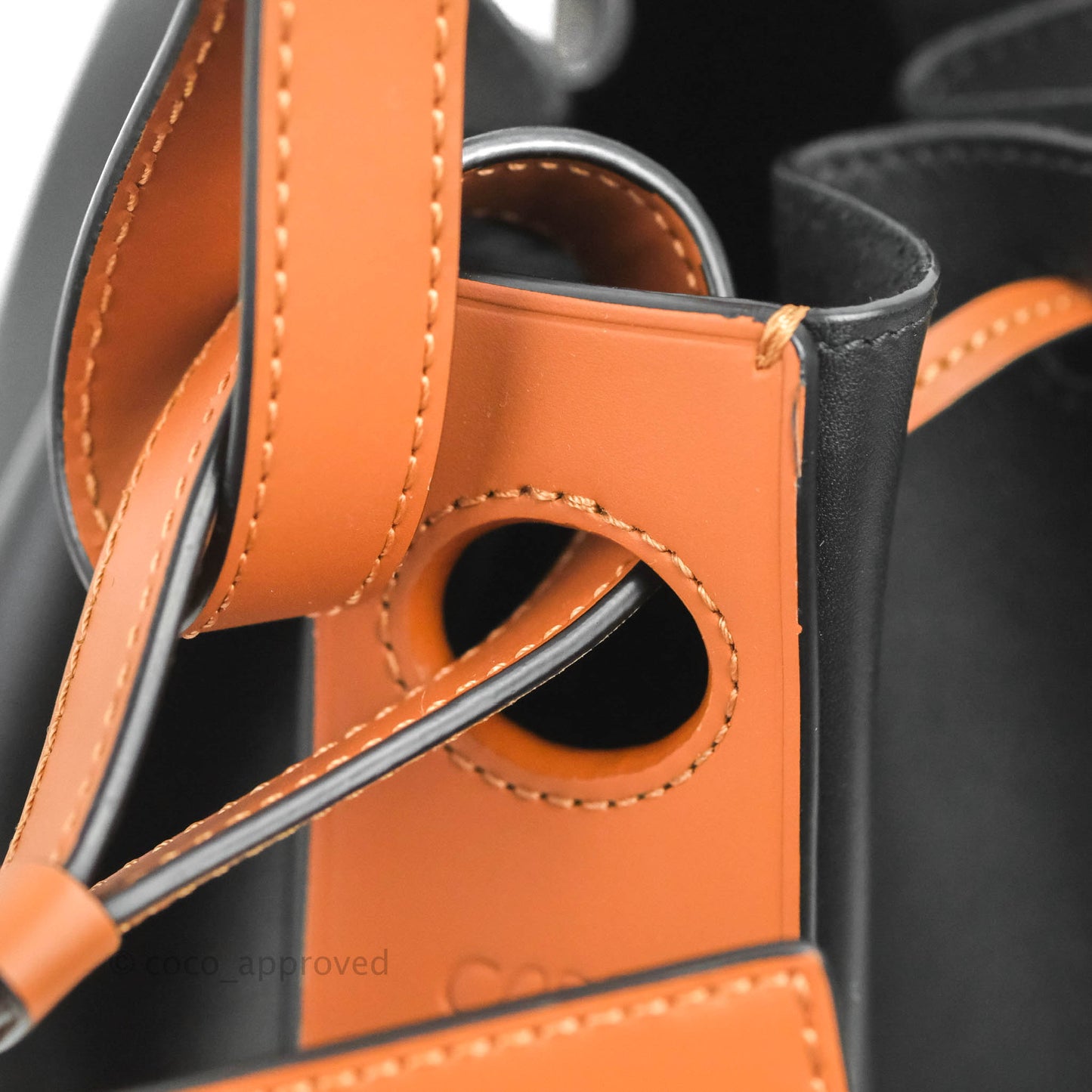 Loewe Small Balloon Bucket Bag Black Tan Calfskin