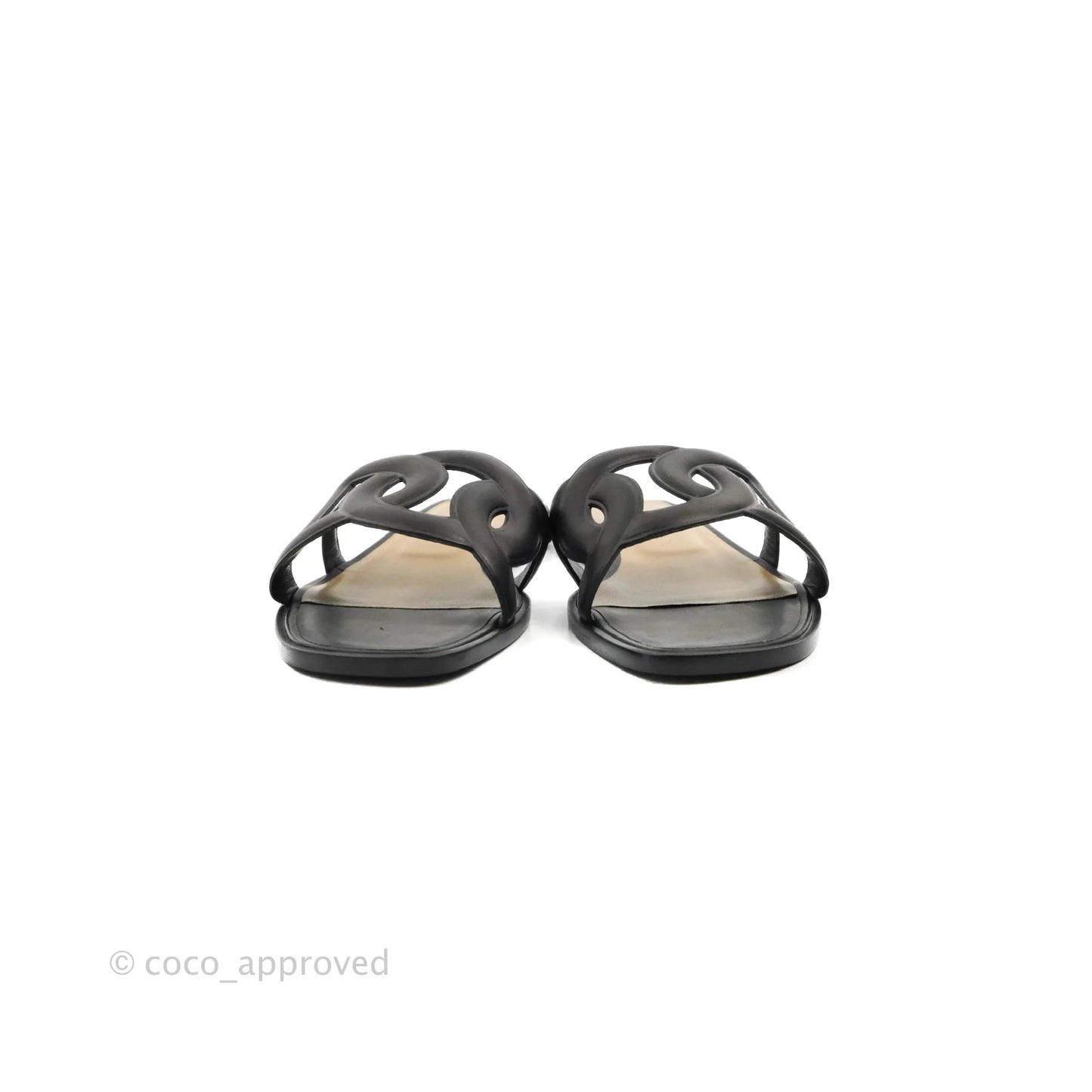 Hermes Omaha Sandal Black Size 37