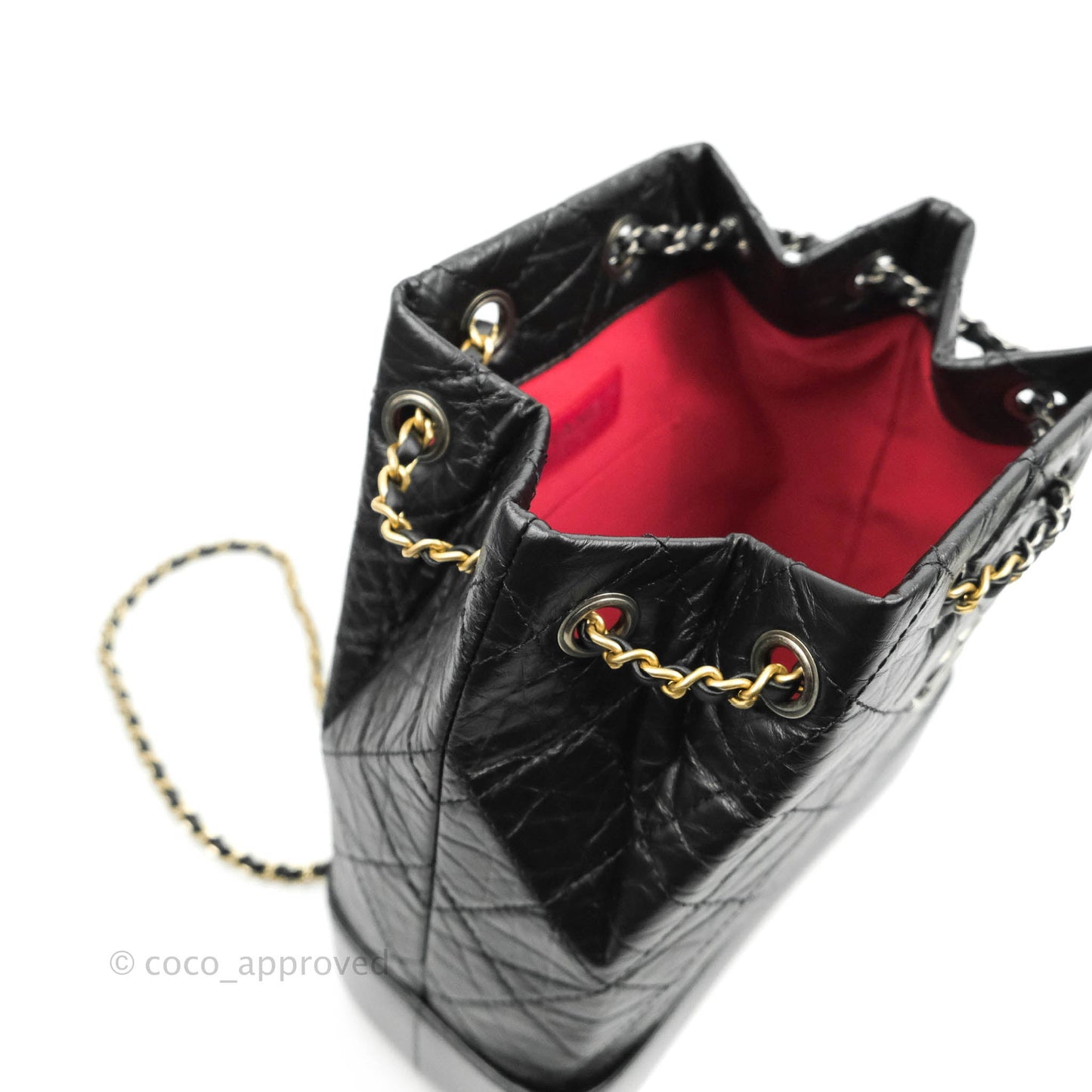 Chanel Small Gabrielle Backpack Black Aged Calfskin