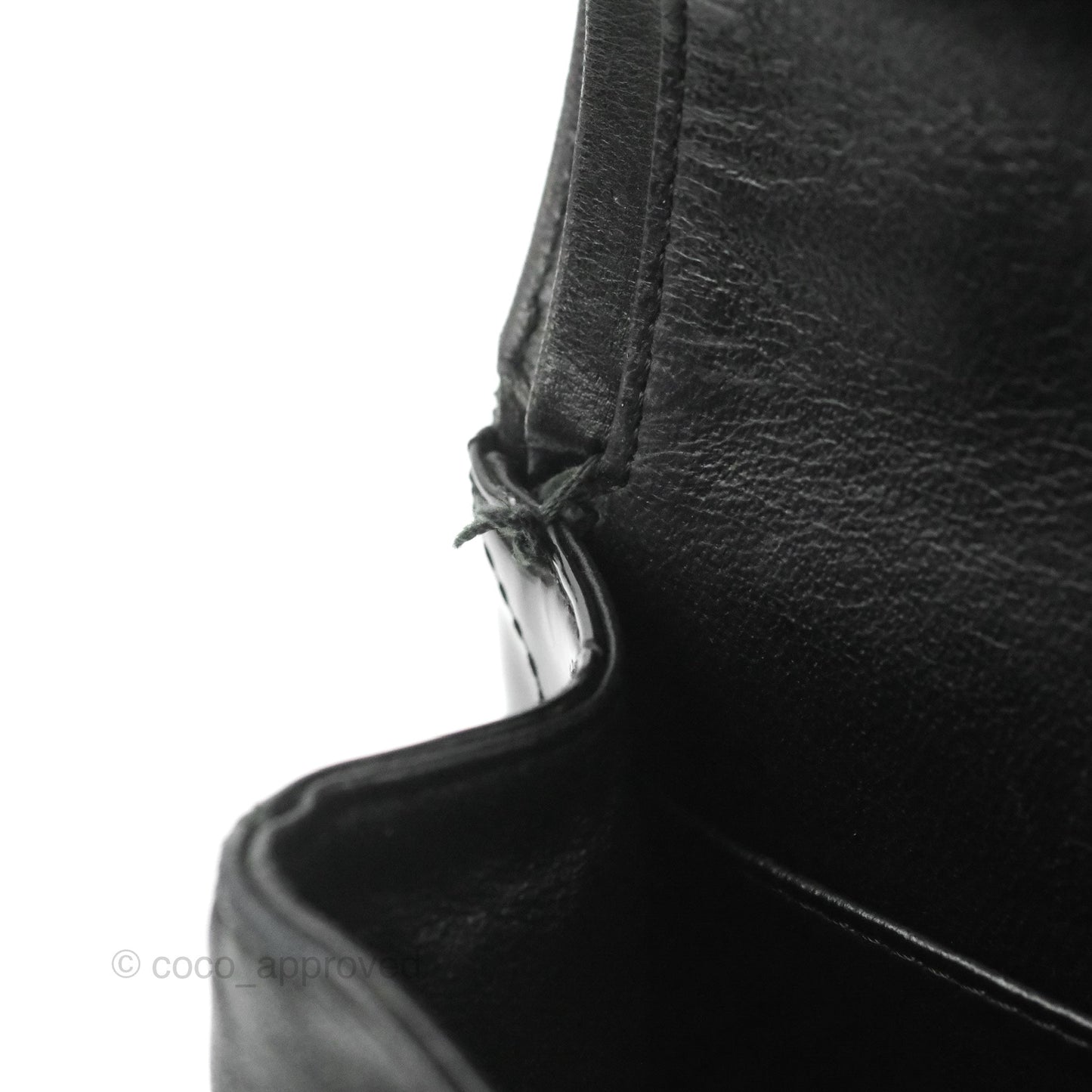 Chanel Classic M/L Medium Flap Quilted Black Patent Silver Hardware