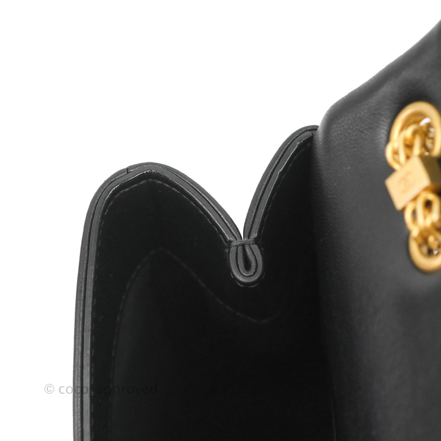 Chanel Large Flap Bag With Woven CC Logo Black Lambskin Gold Hardware 22C