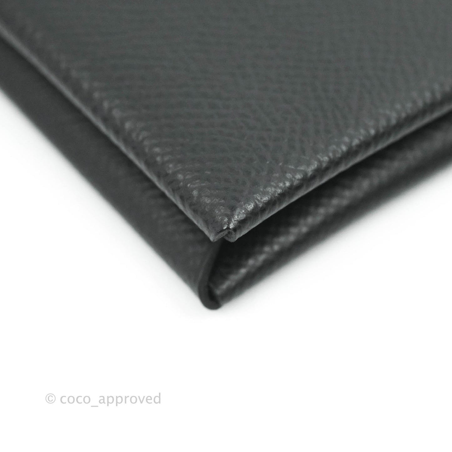 Hermès Calvi Card Holder Epsom Black