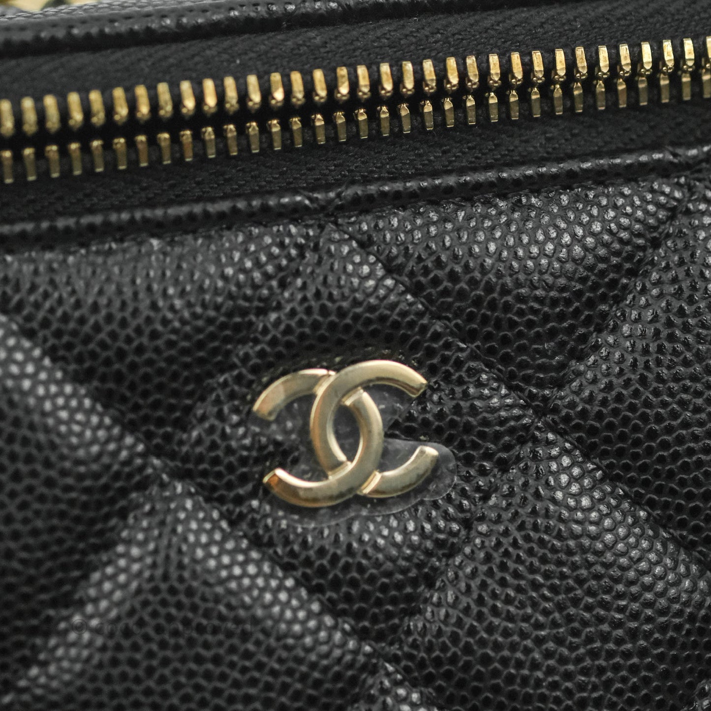 Chanel Classic Vanity Rectangular Black Caviar Gold Hardware