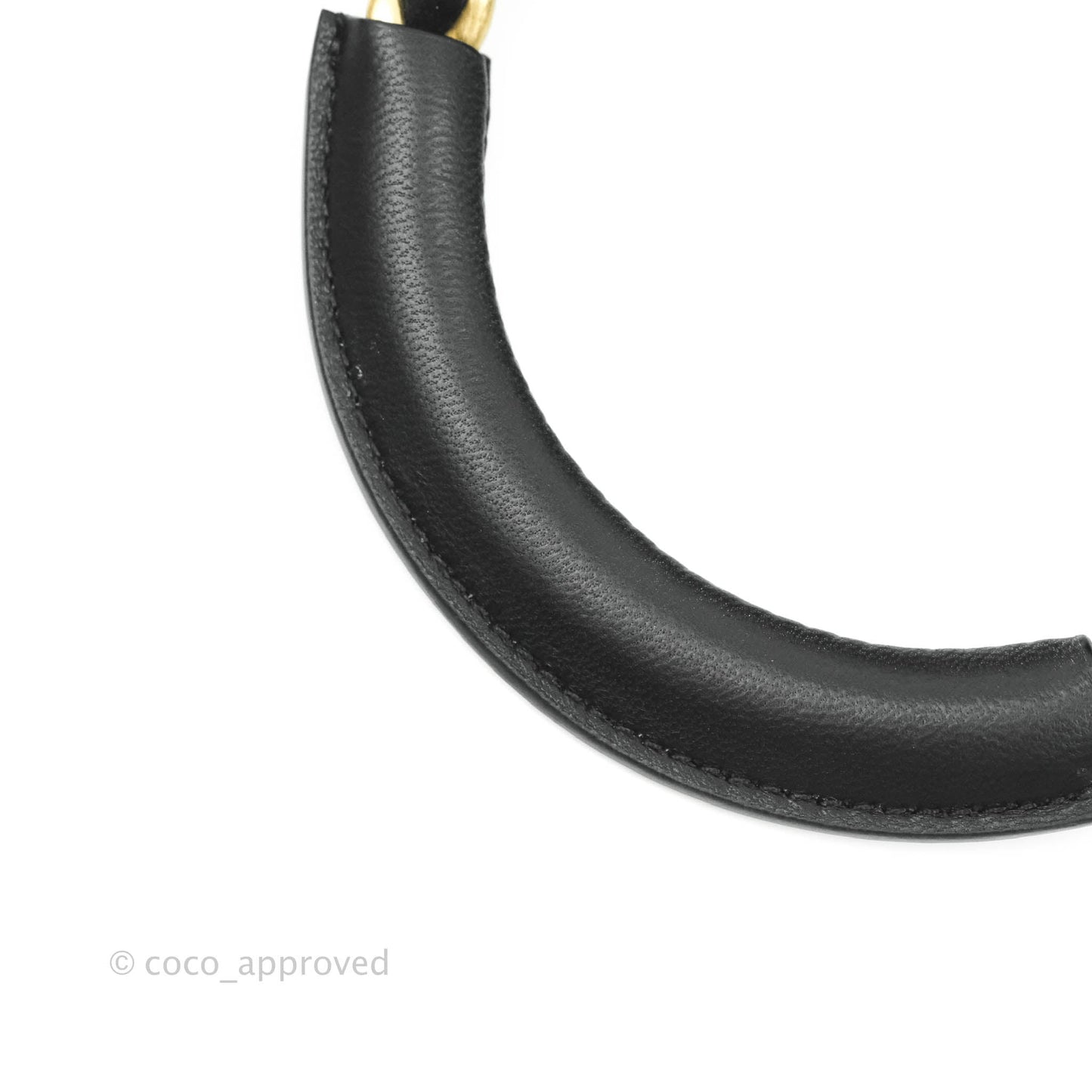 Chanel Circular Handle Flap Bag Black Lambskin Aged Gold Hardware