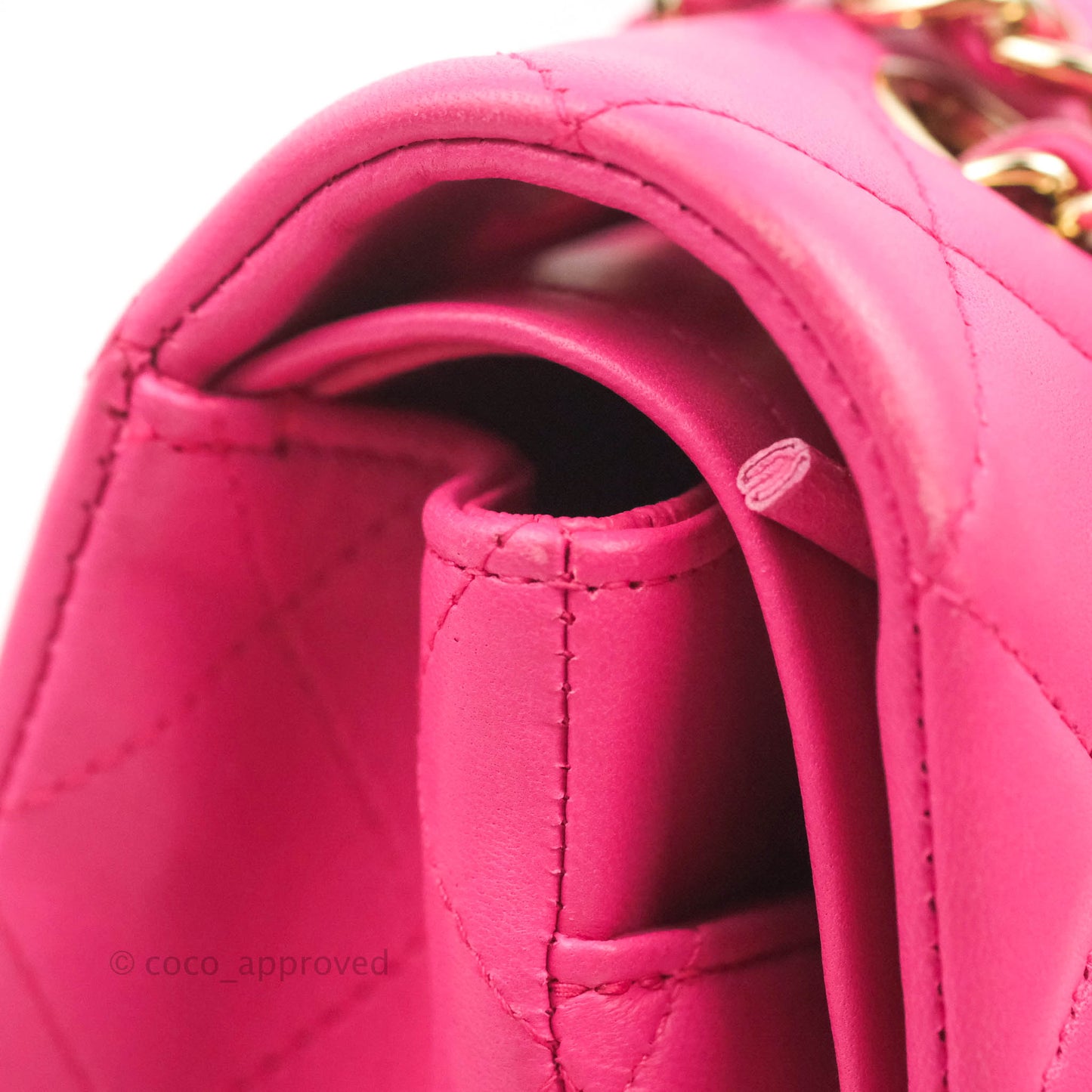 Chanel Classic M/L Medium Flap Quilted Pink Lambskin Gold Hardware