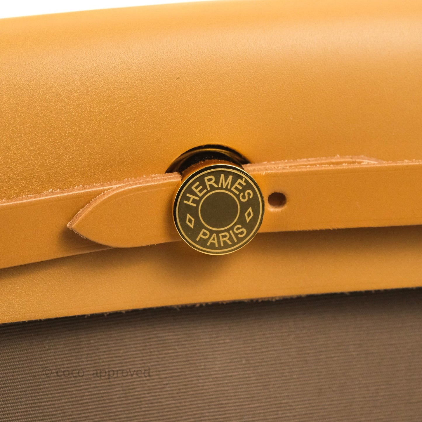 Hermès Herbag Retourne Zip 31 Etoupe-Dune/ Naturel Sable Canvas Gold Hardware