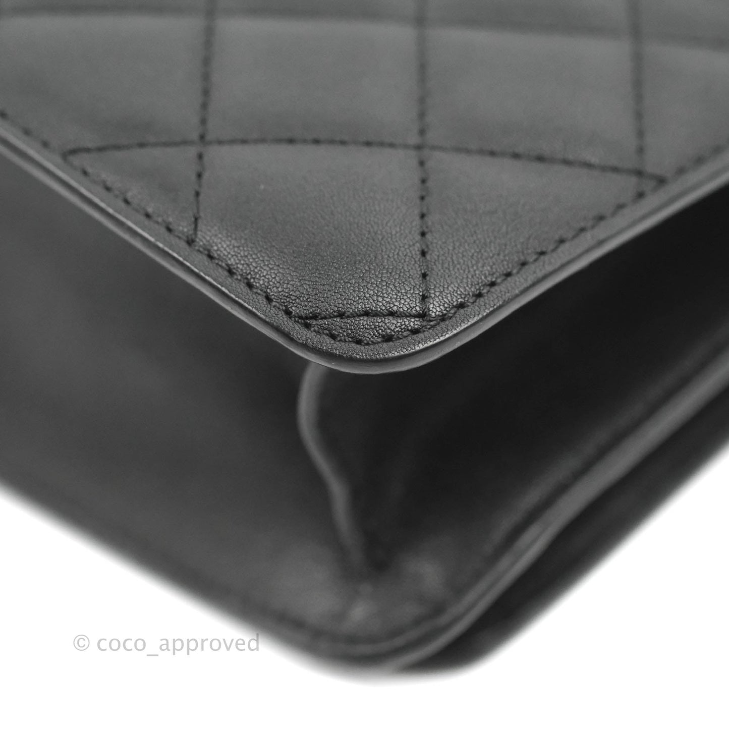 Chanel Quilted Mini Urban Companion Flap Black Calfskin Silver Hardware
