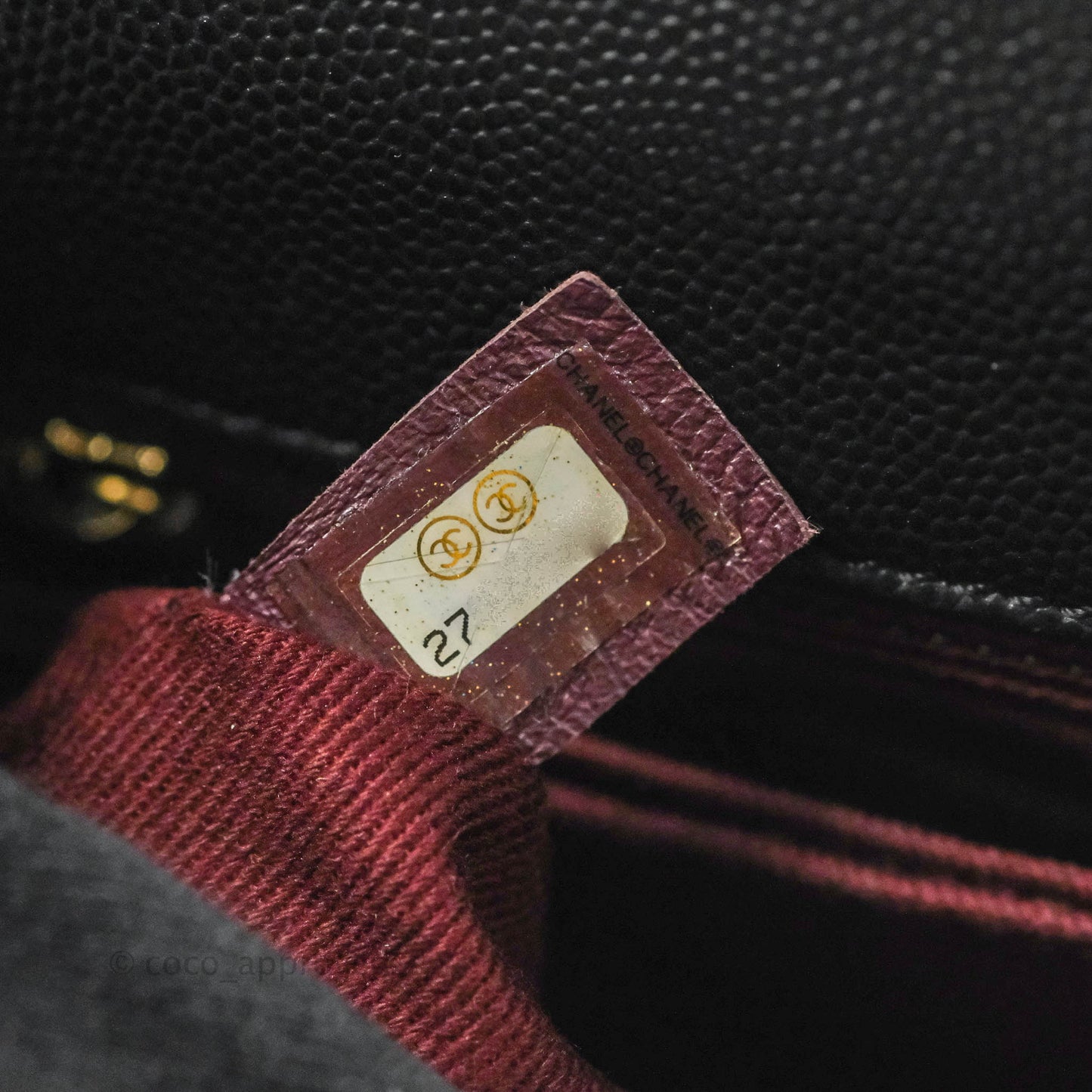 Chanel Small Coco Handle Black Caviar Aged Gold Hardware