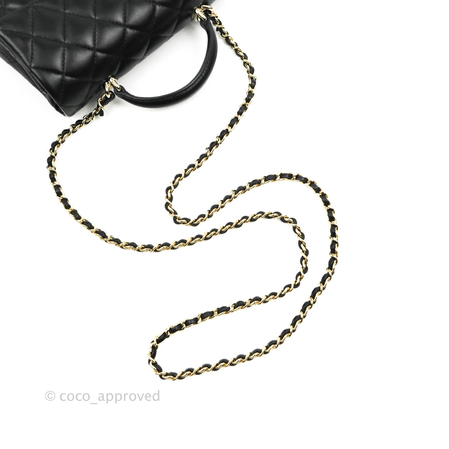 Chanel Top Handle Mini Rectangular Flap Bag Black Lambskin Gold Hardware