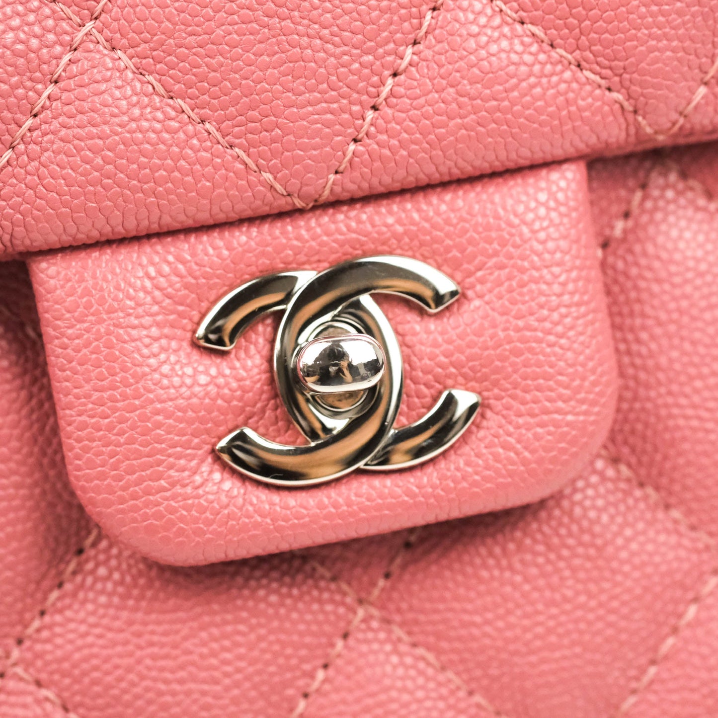 Chanel Caviar Quilted Small Urban Companion Flap Bag Pink Silver Hardware