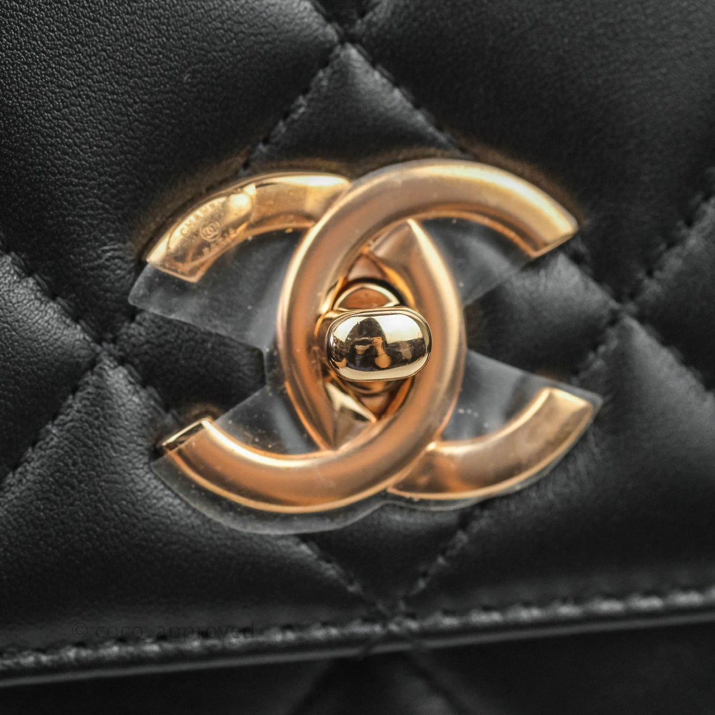 Chanel Trendy CC Small Black Lambskin Rose Gold Hardware