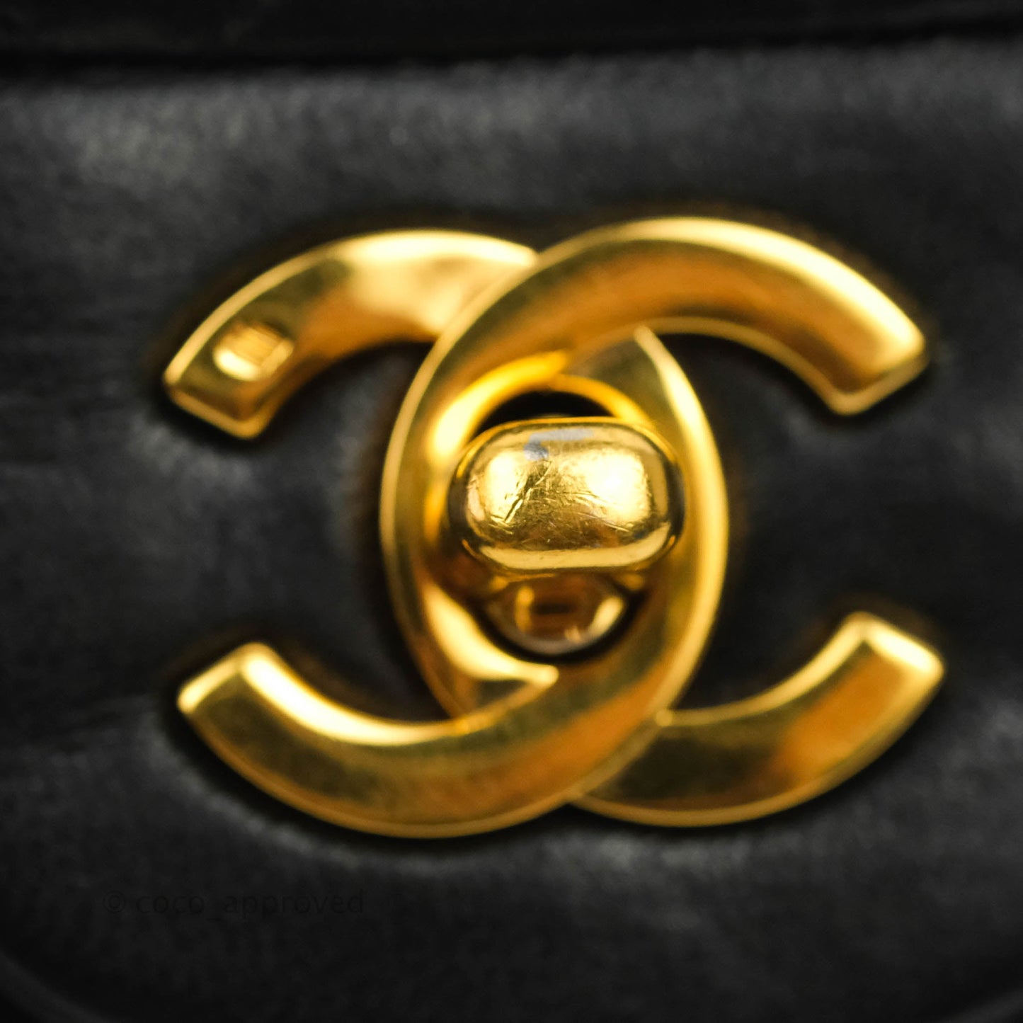 Chanel Classic Vintage Small S/M Flap Black Lambskin 24K Gold Hardware