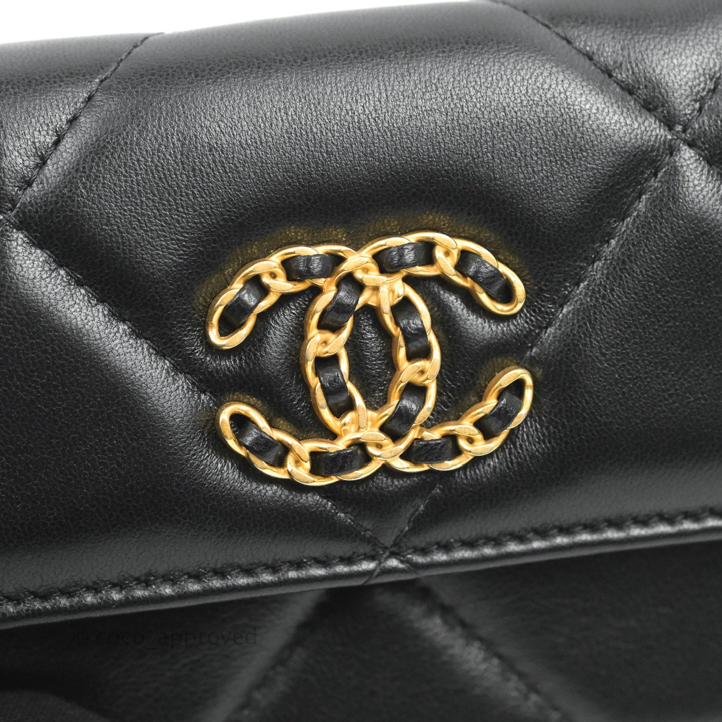 Chanel 19 Mini Clutch with Chain Black Lambskin Mixed Hardware