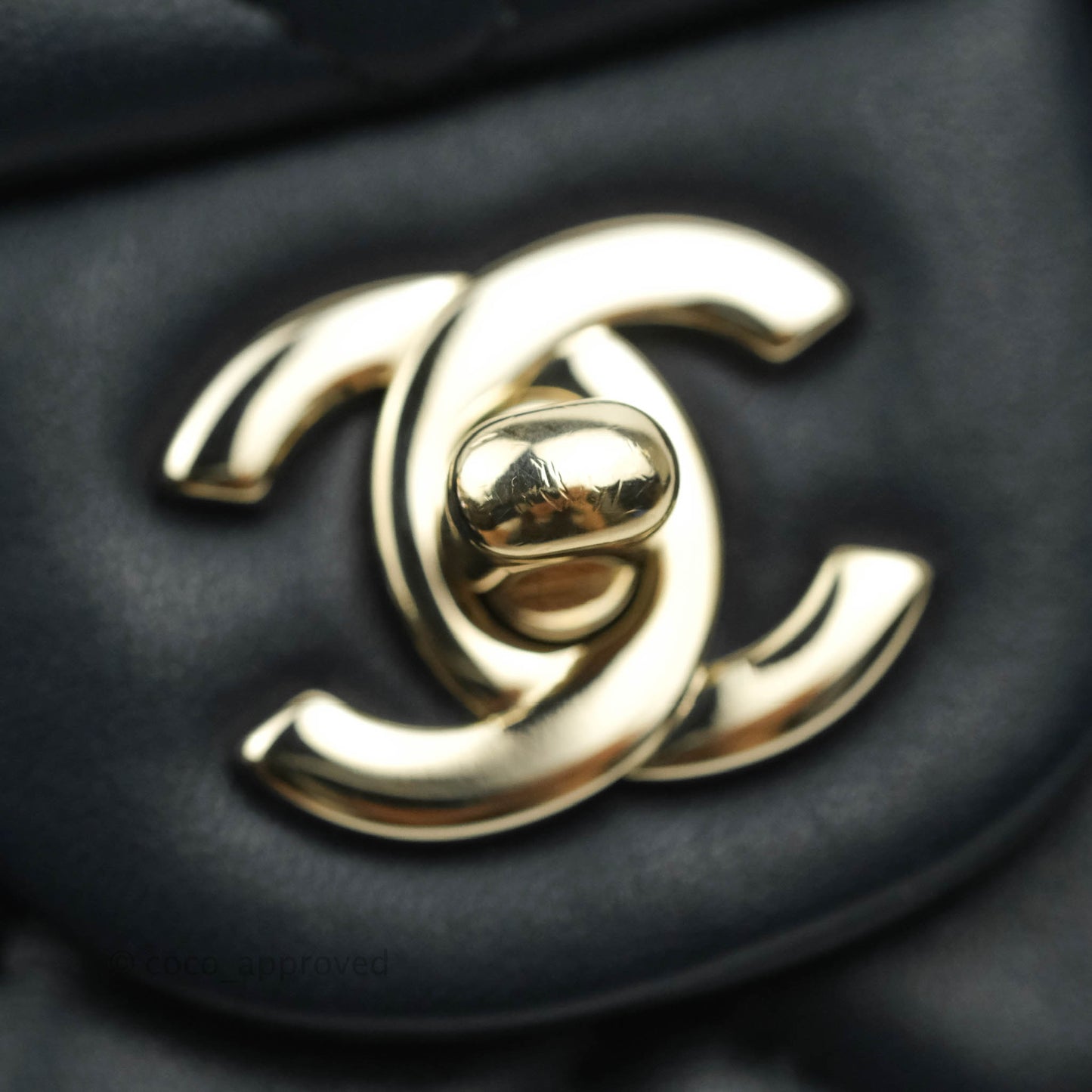 Chanel Quilted Mini Rectangular Flap Navy Lambskin Gold Hardware