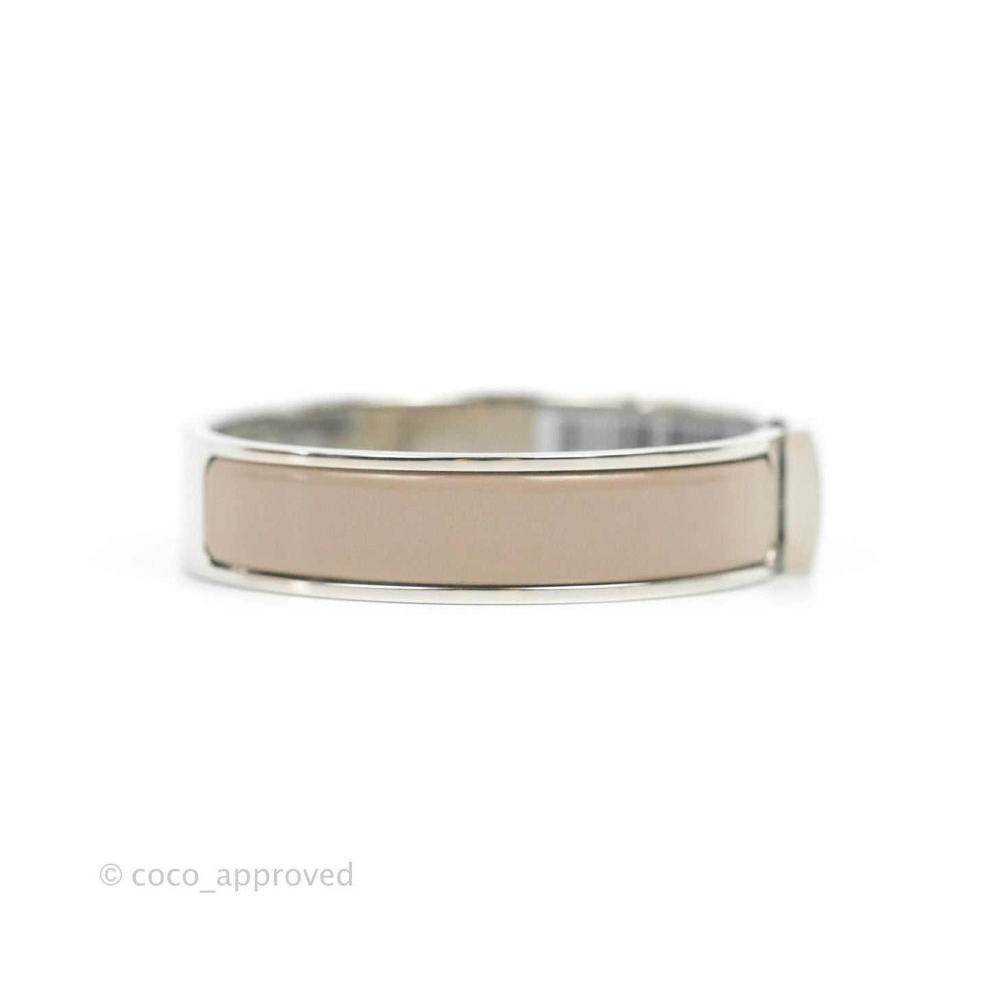Hermes Clic Cadenas Bracelet Marron Glacé Palladium Hardware